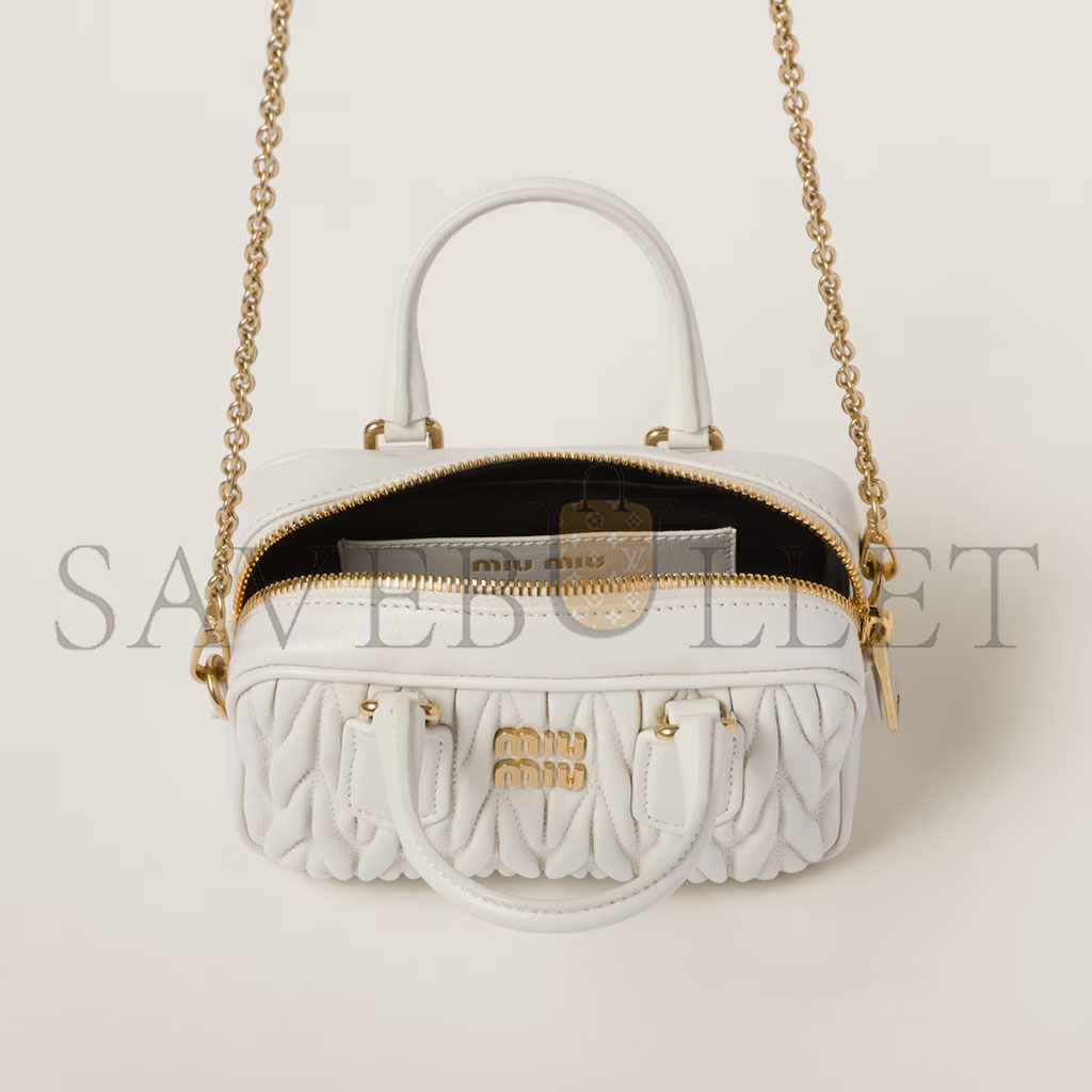 MIU MIU ARCADIE MATELASSÉ NAPPA LEATHER MINI-BAG 5BP077 (15.3*10.3*4.5cm) MIU MIU ARCADIE MATELASSÉ NAPPA LEATHER MINI-BAG 5BP077 (15.3*10.3*4.5cm)