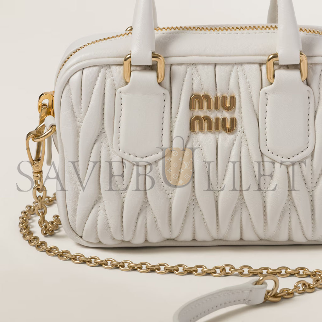 MIU MIU ARCADIE MATELASSÉ NAPPA LEATHER MINI-BAG 5BP077 (15.3*10.3*4.5cm) MIU MIU ARCADIE MATELASSÉ NAPPA LEATHER MINI-BAG 5BP077 (15.3*10.3*4.5cm)