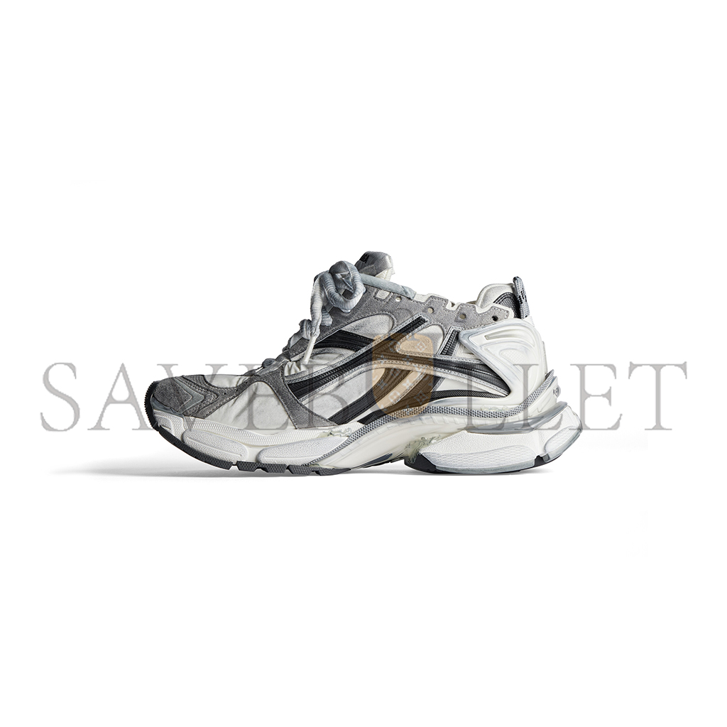 BALENCIAGA MEN'S RUNNER SNEAKER IN GREY WHITE BLACK 772774W3RNY9012 BALENCIAGA MEN'S RUNNER SNEAKER IN GREY WHITE BLACK 772774W3RNY9012