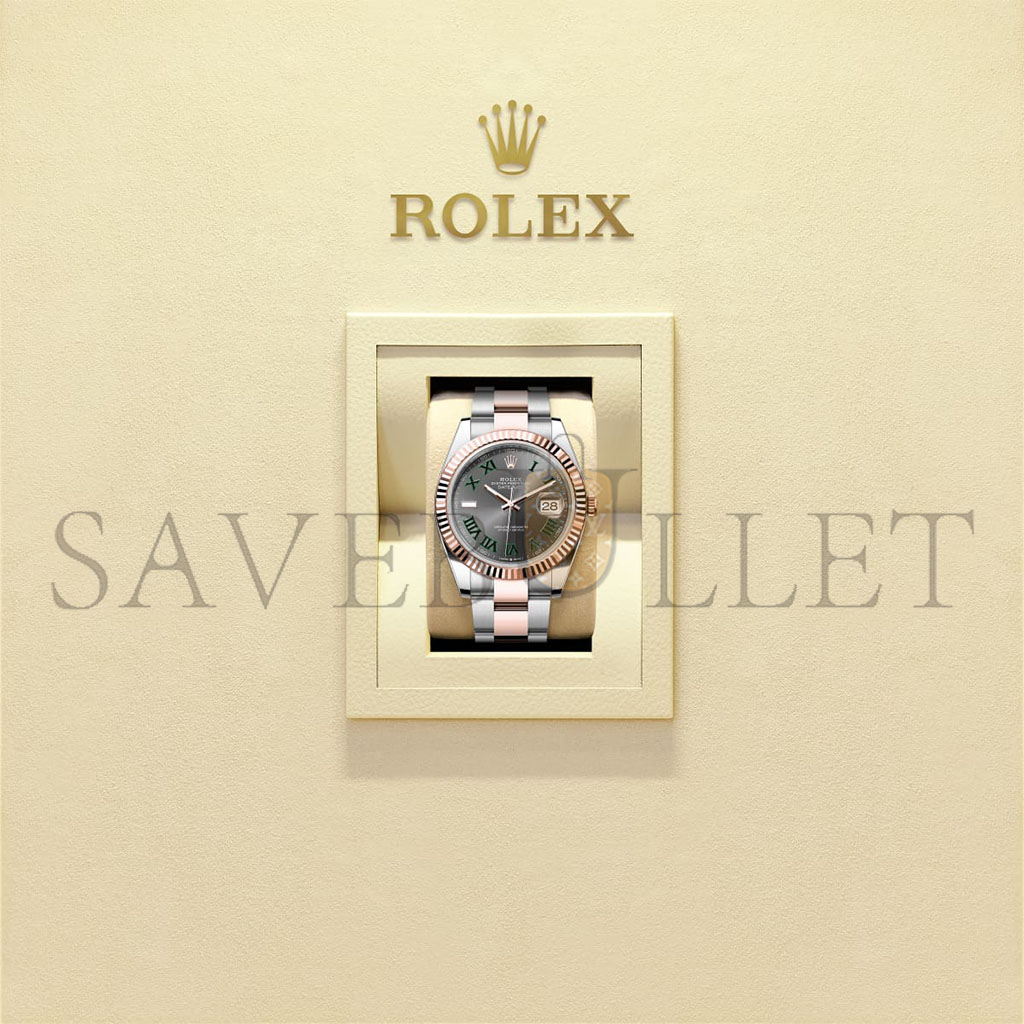 ROLEX DATEJUST 41 OYSTER, 41 MM, OYSTERSTEEL AND EVEROSE GOLD WATCH 126331