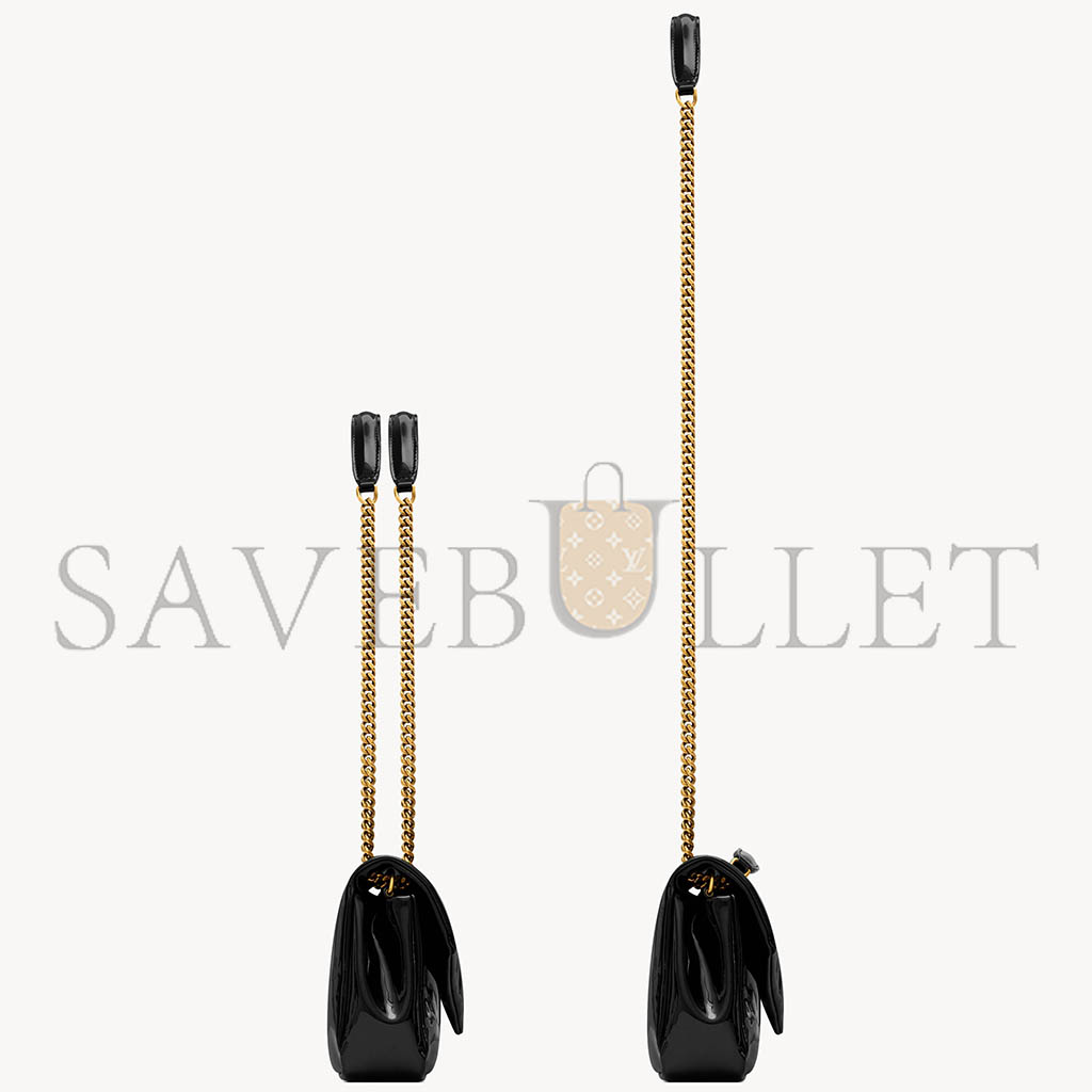 YSL CALYPSO SMALL IN PATENT LEATHERB 734153AHG071000 (26*14*7cm) YSL CALYPSO SMALL IN PATENT LEATHERB 734153AHG071000 (26*14*7cm)