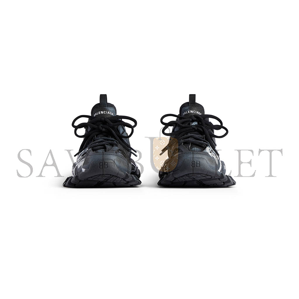 BALENCIAGA WOMEN'S TRACK SIGNATURE SNEAKER IN BLACK WHITE 542023WTRHW1090 BALENCIAGA WOMEN'S TRACK SIGNATURE SNEAKER IN BLACK WHITE 542023WTRHW1090