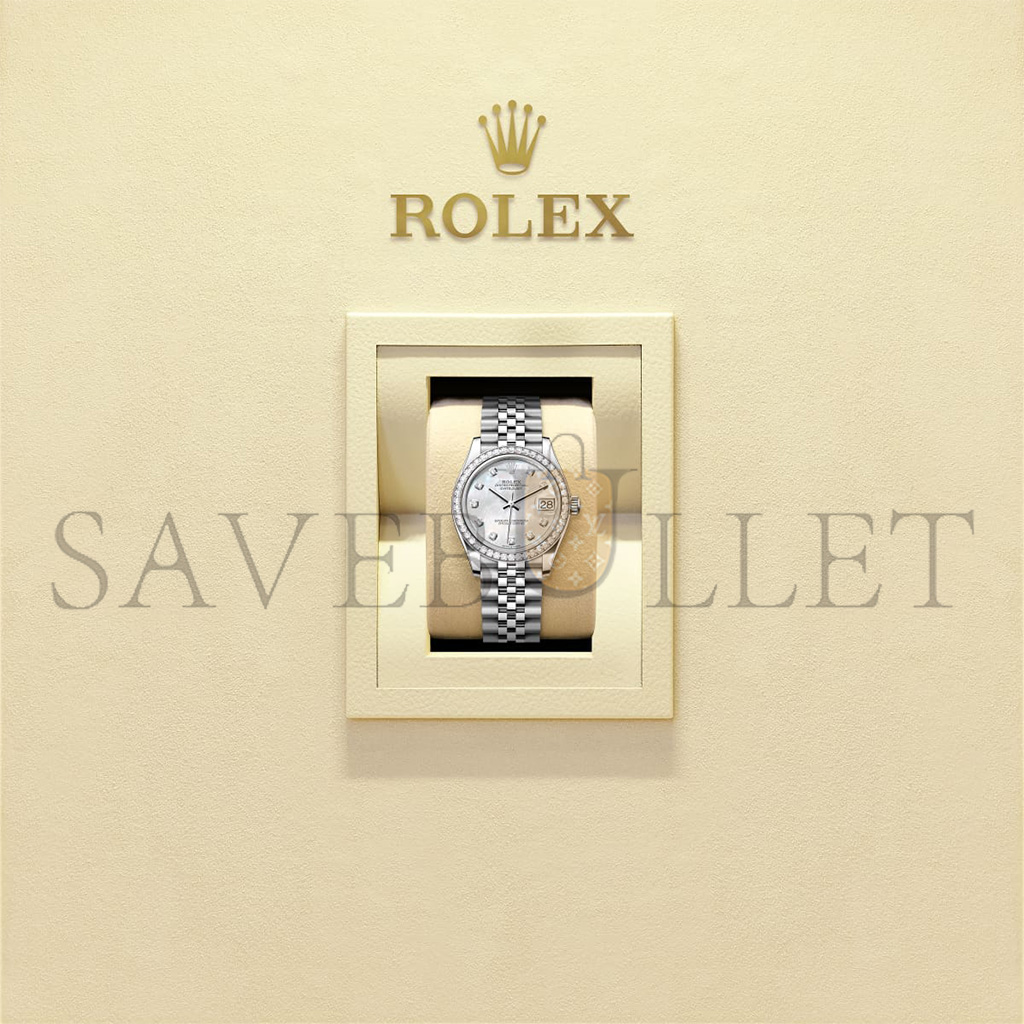 ROLEX DATEJUST 31 OYSTER, 31 MM, OYSTERSTEEL, WHITE GOLD AND DIAMONDS WATCH 278384RBR ROLEX DATEJUST 31 OYSTER, 31 MM, OYSTERSTEEL, WHITE GOLD AND DIAMONDS WATCH 278384RBR