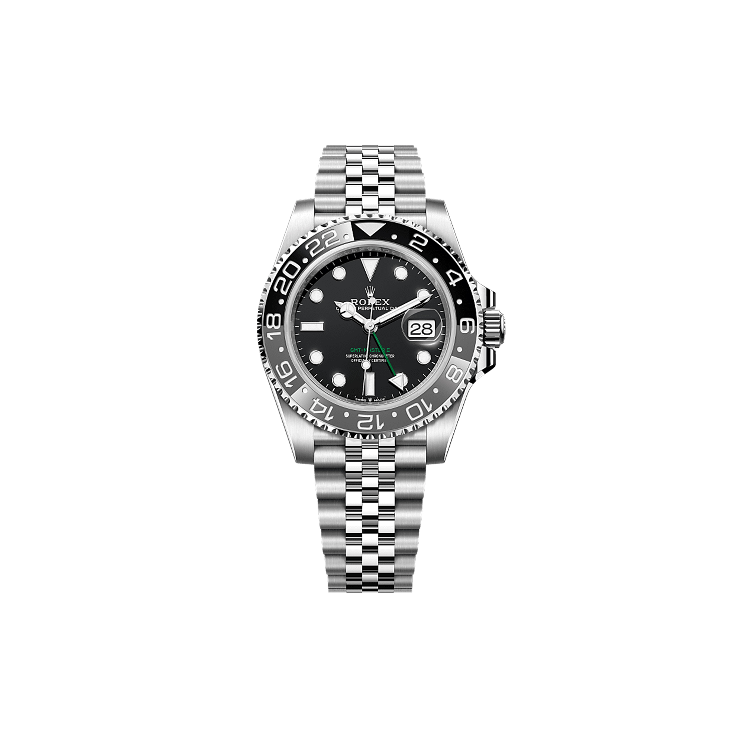 ROLEX GMT-MASTER II OYSTER, 40 MM, OYSTERSTEEL WATCH 126710GRNR ROLEX GMT-MASTER II OYSTER, 40 MM, OYSTERSTEEL WATCH 126710GRNR