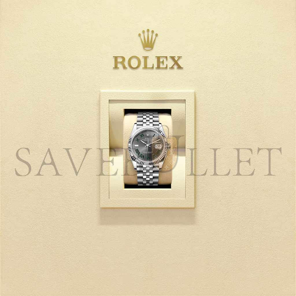 ROLEX DATEJUST 36 OYSTER, 36 MM, OYSTERSTEEL AND WHITE GOLD WATCH 126234-0045