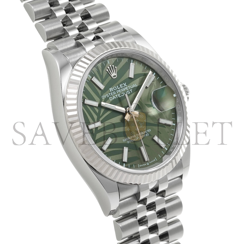 ROLEX DATEJUST OLIVE GREEN PALM THEME 41MM WATCH 126234-0047 ROLEX DATEJUST OLIVE GREEN PALM THEME 41MM WATCH 126234-0047