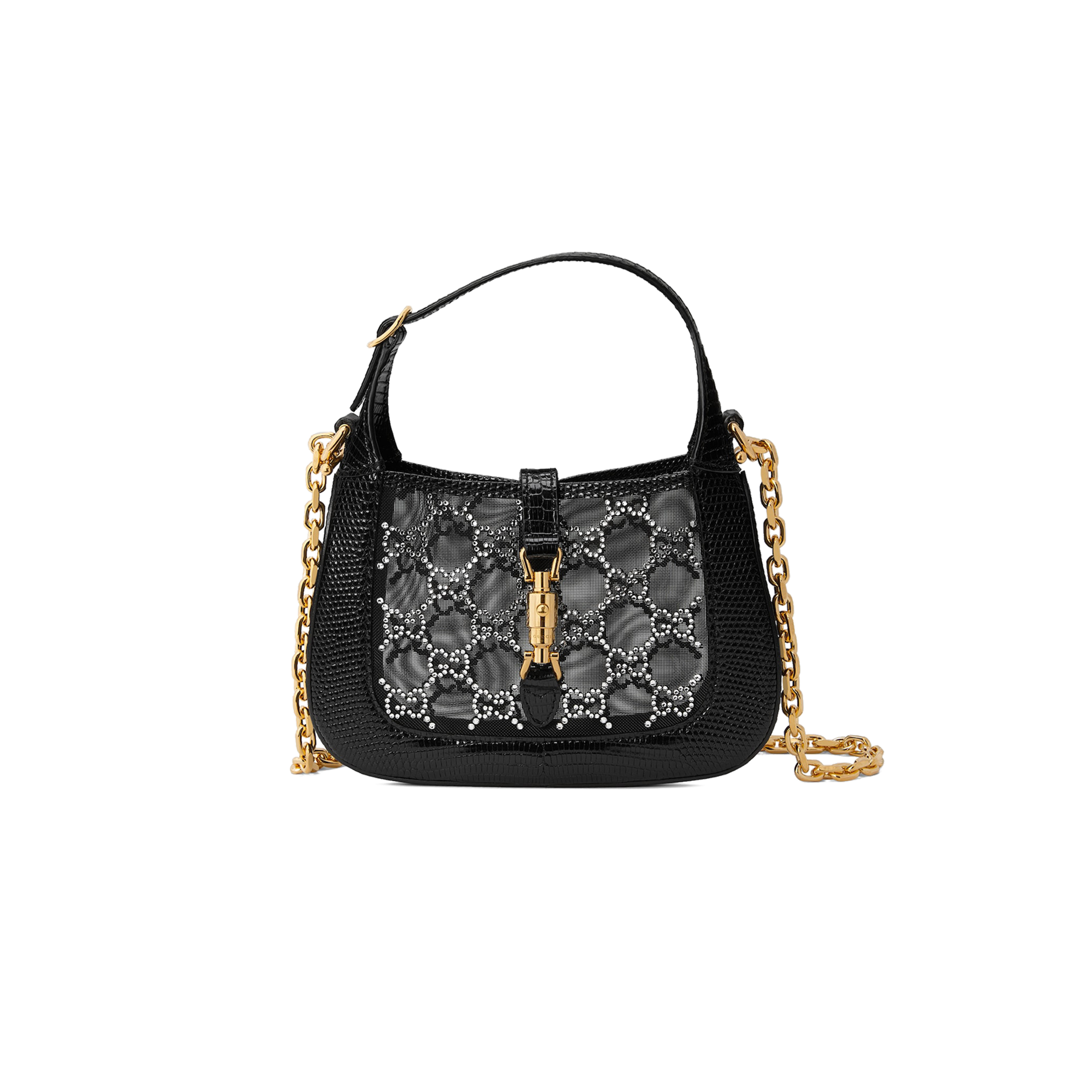 GUCCI JACKIE 1961 MINI LIZARD SHOULDER BAG 677027 (19*13*3cm) GUCCI JACKIE 1961 MINI LIZARD SHOULDER BAG 677027 (19*13*3cm)