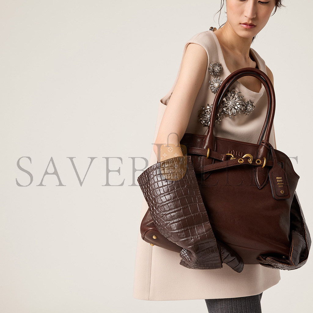 MIU MIU AVENTURE NAPPA LEATHER BAG 5BG291 (39*24*13cm) MIU MIU AVENTURE NAPPA LEATHER BAG 5BG291 (39*24*13cm)