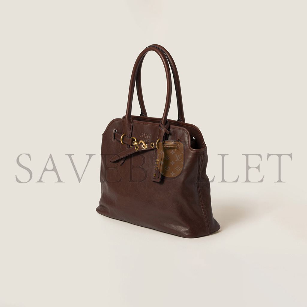 MIU MIU AVENTURE NAPPA LEATHER BAG 5BG291 (39*24*13cm) MIU MIU AVENTURE NAPPA LEATHER BAG 5BG291 (39*24*13cm)