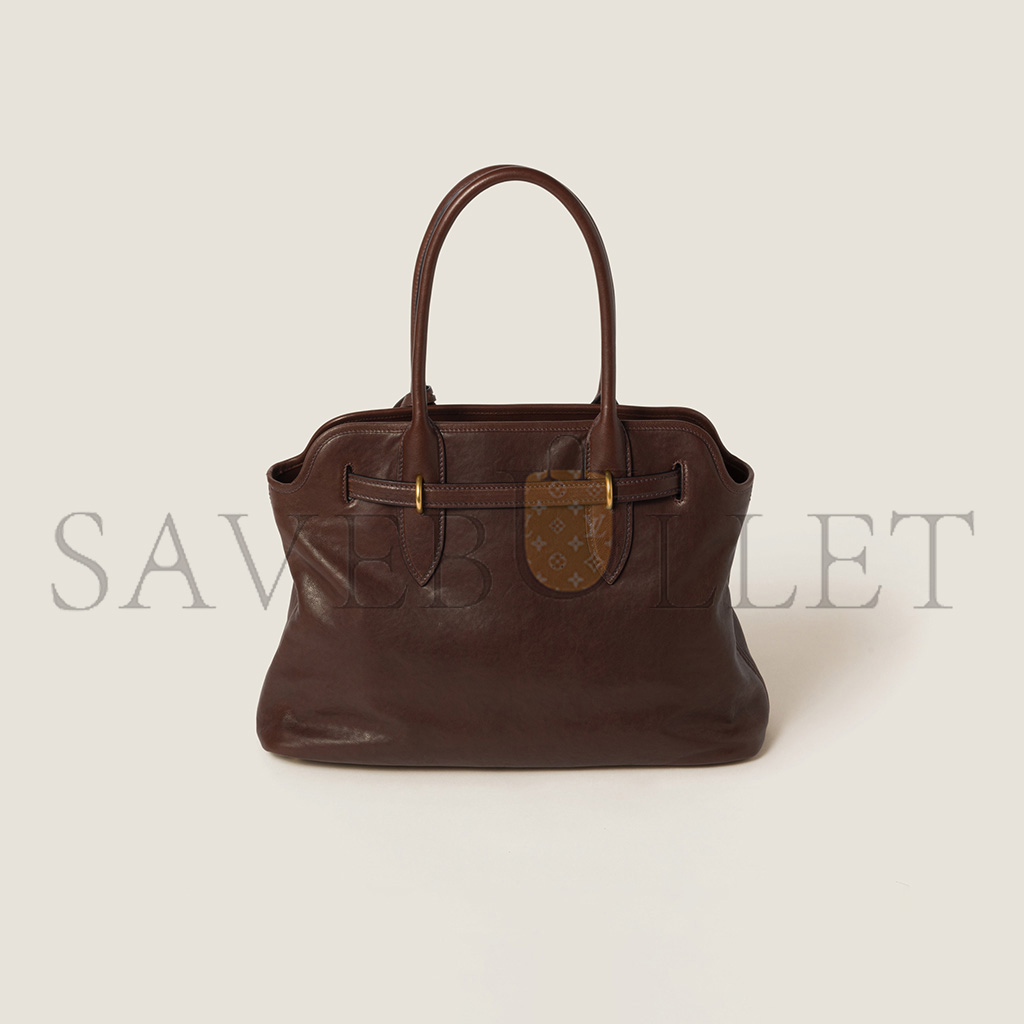 MIU MIU AVENTURE NAPPA LEATHER BAG 5BG291 (39*24*13cm) MIU MIU AVENTURE NAPPA LEATHER BAG 5BG291 (39*24*13cm)