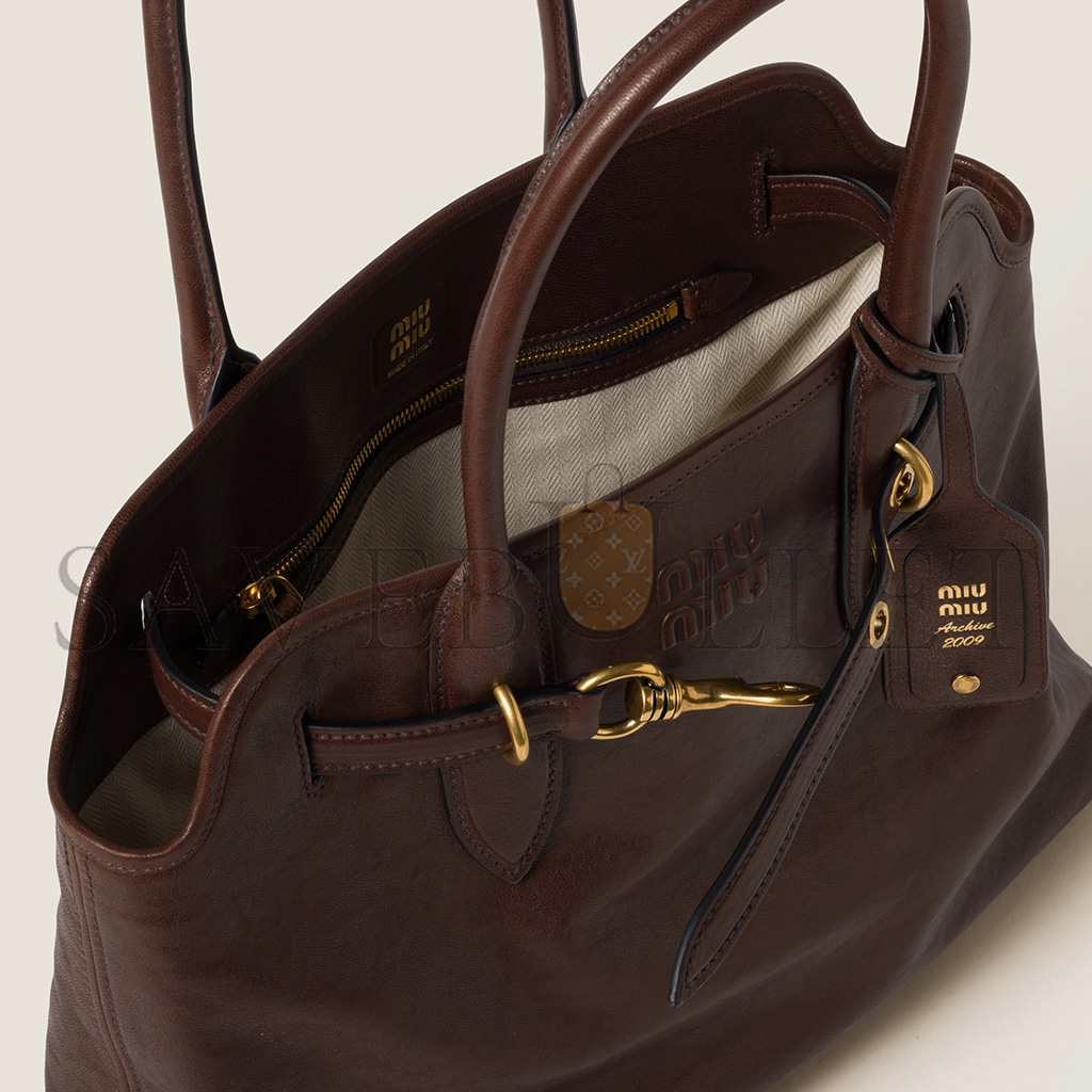 MIU MIU AVENTURE NAPPA LEATHER BAG 5BG291 (39*24*13cm) MIU MIU AVENTURE NAPPA LEATHER BAG 5BG291 (39*24*13cm)