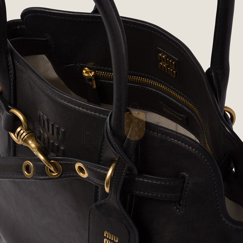 MIU MIU AVENTURE NAPPA LEATHER BAG 5BG291 (39*24*13cm) MIU MIU AVENTURE NAPPA LEATHER BAG 5BG291 (39*24*13cm)