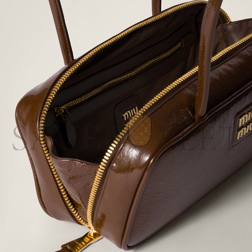 MIU MIU BEAU NAPLAK PATENT LEATHER BAG 5BB173 (27*12*8cm) MIU MIU BEAU NAPLAK PATENT LEATHER BAG 5BB173 (27*12*8cm)