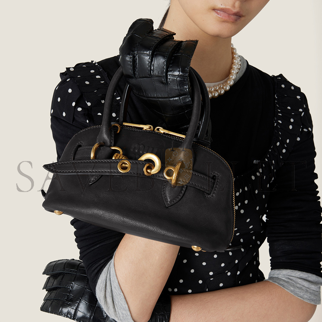 MIU MIU AVENTURE MINI NAPPA LEATHER BAG 5BP090 (21*13.2*8cm) MIU MIU AVENTURE MINI NAPPA LEATHER BAG 5BP090 (21*13.2*8cm)