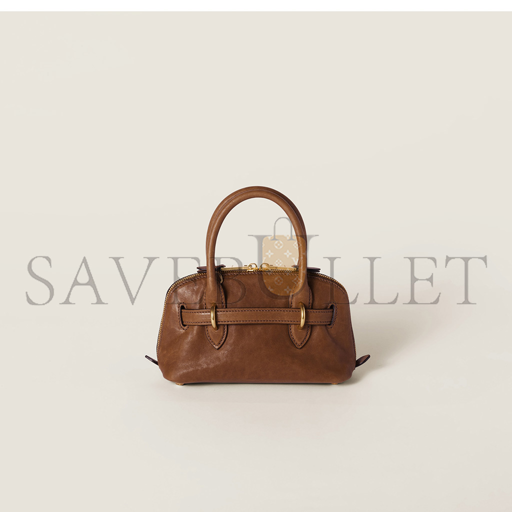MIU MIU AVENTURE MINI NAPPA LEATHER BAG 5BP090 (21*13.2*8cm) MIU MIU AVENTURE MINI NAPPA LEATHER BAG 5BP090 (21*13.2*8cm)