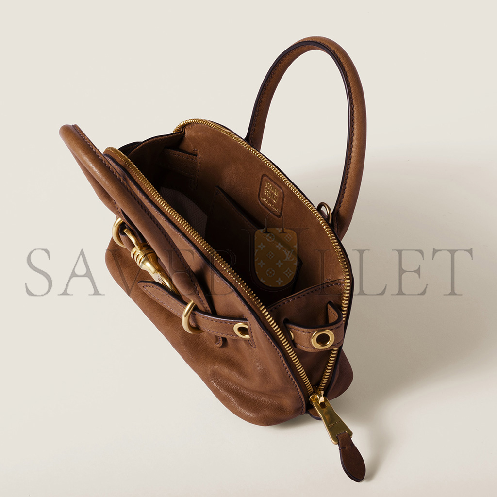 MIU MIU AVENTURE MINI NAPPA LEATHER BAG 5BP090 (21*13.2*8cm) MIU MIU AVENTURE MINI NAPPA LEATHER BAG 5BP090 (21*13.2*8cm)