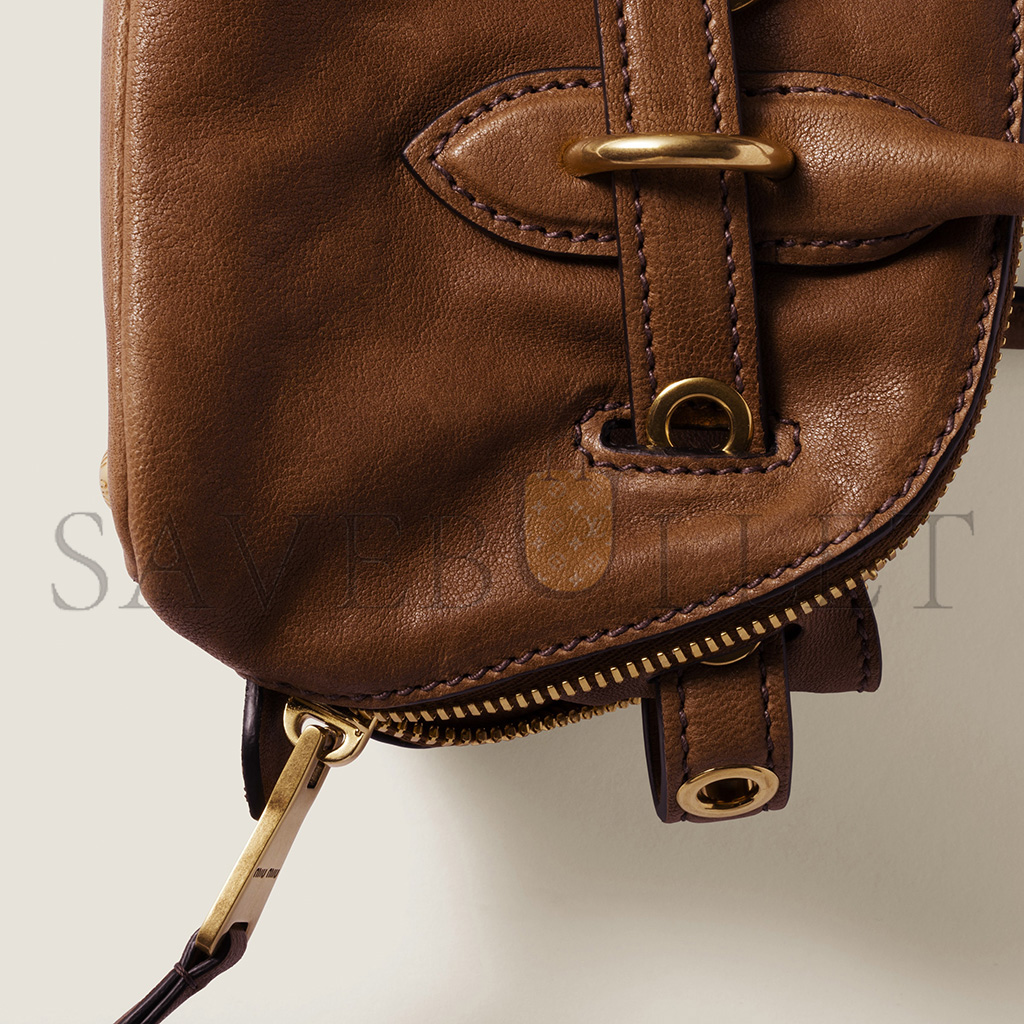MIU MIU AVENTURE MINI NAPPA LEATHER BAG 5BP090 (21*13.2*8cm) MIU MIU AVENTURE MINI NAPPA LEATHER BAG 5BP090 (21*13.2*8cm)