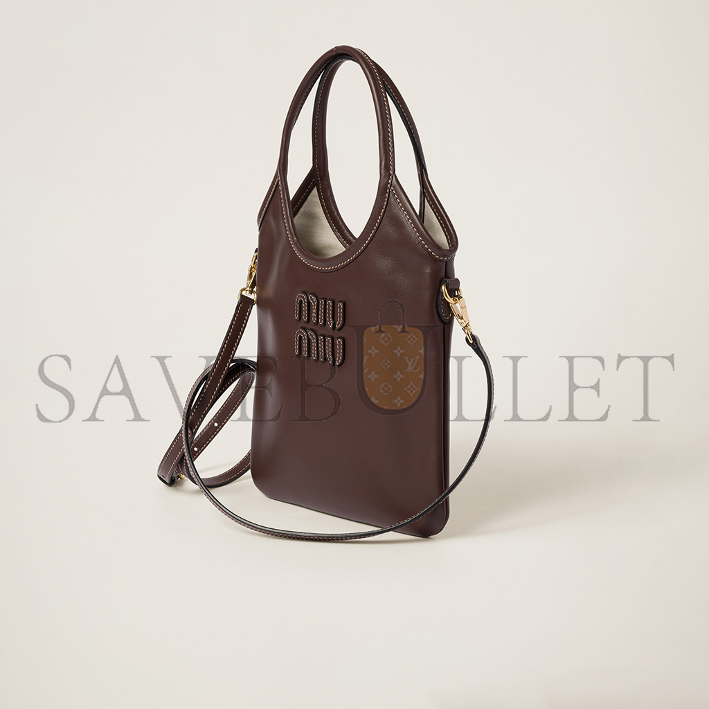 MIU MIU IVY LEATHER HANDBAG 5BG281 (24*20cm) MIU MIU IVY LEATHER HANDBAG 5BG281 (24*20cm)