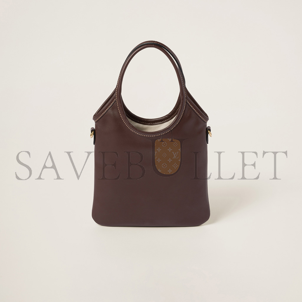 MIU MIU IVY LEATHER HANDBAG 5BG281 (24*20cm) MIU MIU IVY LEATHER HANDBAG 5BG281 (24*20cm)