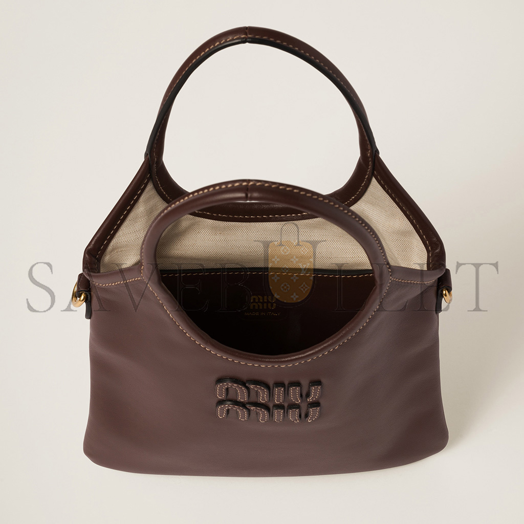 MIU MIU IVY LEATHER HANDBAG 5BG281 (24*20cm) MIU MIU IVY LEATHER HANDBAG 5BG281 (24*20cm)