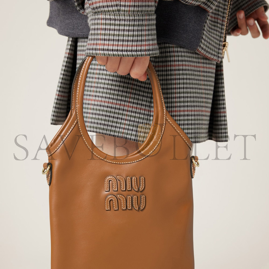 MIU MIU IVY LEATHER HANDBAG 5BG281 (24*20cm) MIU MIU IVY LEATHER HANDBAG 5BG281 (24*20cm)