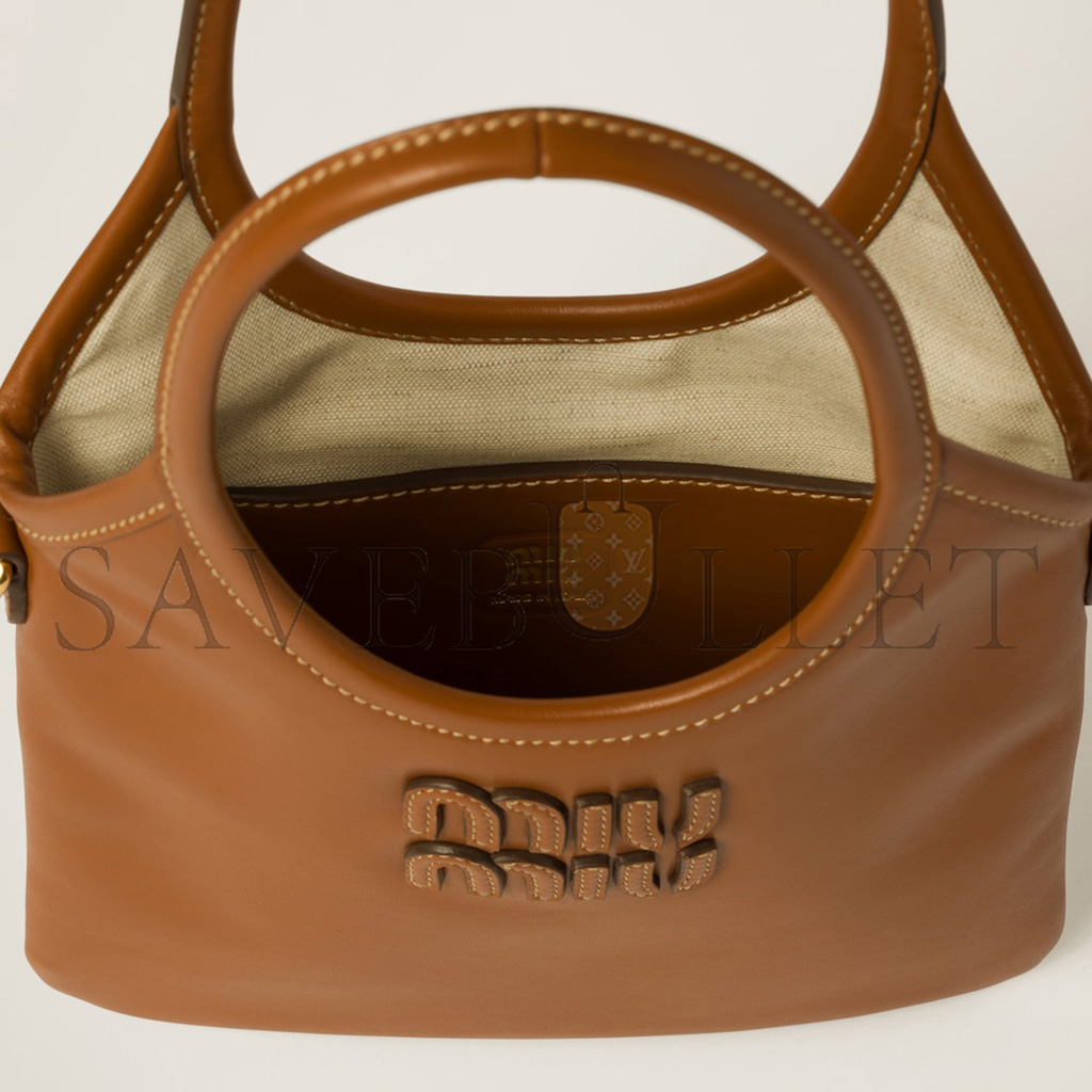 MIU MIU IVY LEATHER HANDBAG 5BG281 (24*20cm) MIU MIU IVY LEATHER HANDBAG 5BG281 (24*20cm)