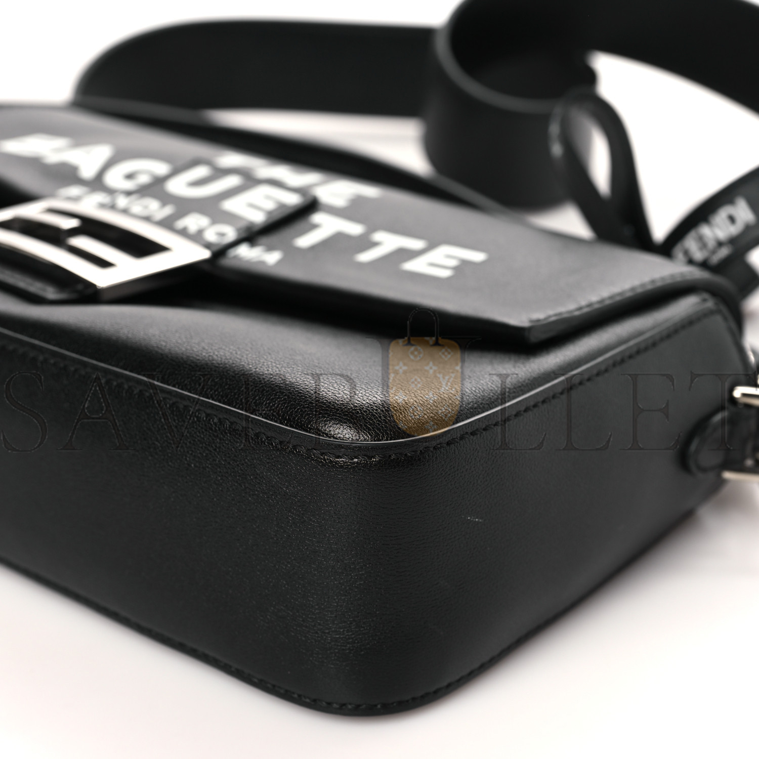 FENDI X MARC JACOBS NAPPA LOGO MEDIUM BAGUETTE BLACK (27*15*6cm) FENDI X MARC JACOBS NAPPA LOGO MEDIUM BAGUETTE BLACK (27*15*6cm)