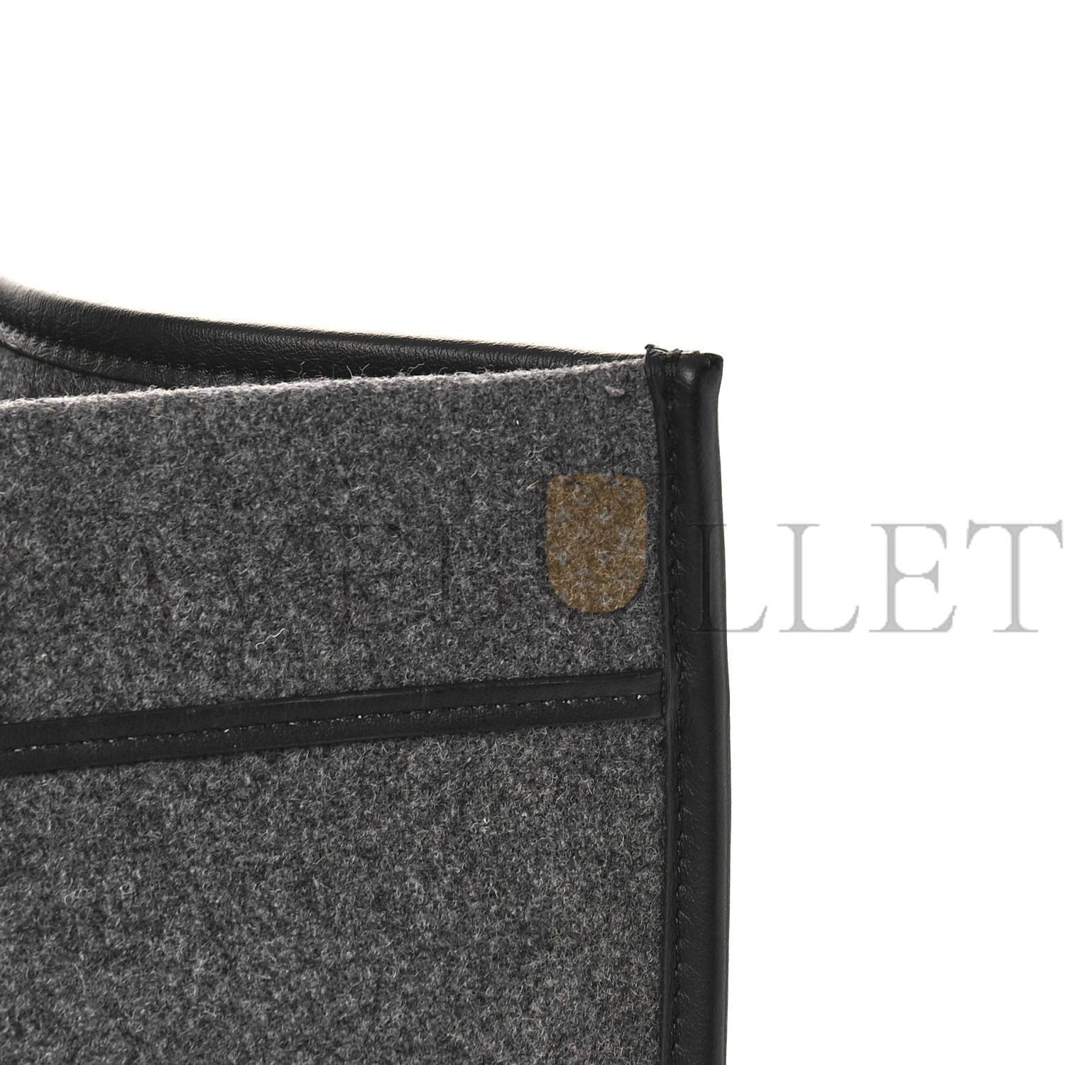 FENDI MELANGE FLANNEL PLEXIGLASS SATIN LOGO EMBROIDERED THREADED EDGE LARGE FENDI SUNSHINE SHOPPER TOTE GRIGIO BLACK (40*34*20cm) FENDI MELANGE FLANNEL PLEXIGLASS SATIN LOGO EMBROIDERED THREADED EDGE LARGE FENDI SUNSHINE SHOPPER TOTE GRIGIO BLACK (40*34*20cm)