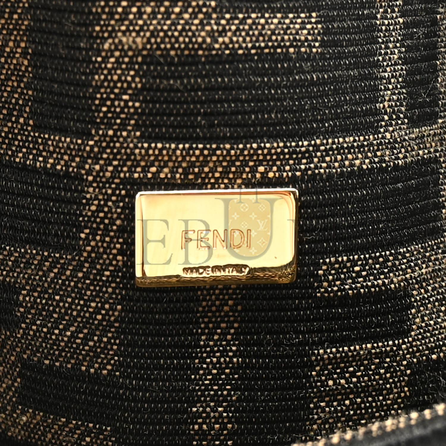 FENDI FABRIC JACQUARD FF 1974 MINI BAGUETTE TOBACCO MORO BLACK (19*11*5cm) FENDI FABRIC JACQUARD FF 1974 MINI BAGUETTE TOBACCO MORO BLACK (19*11*5cm)