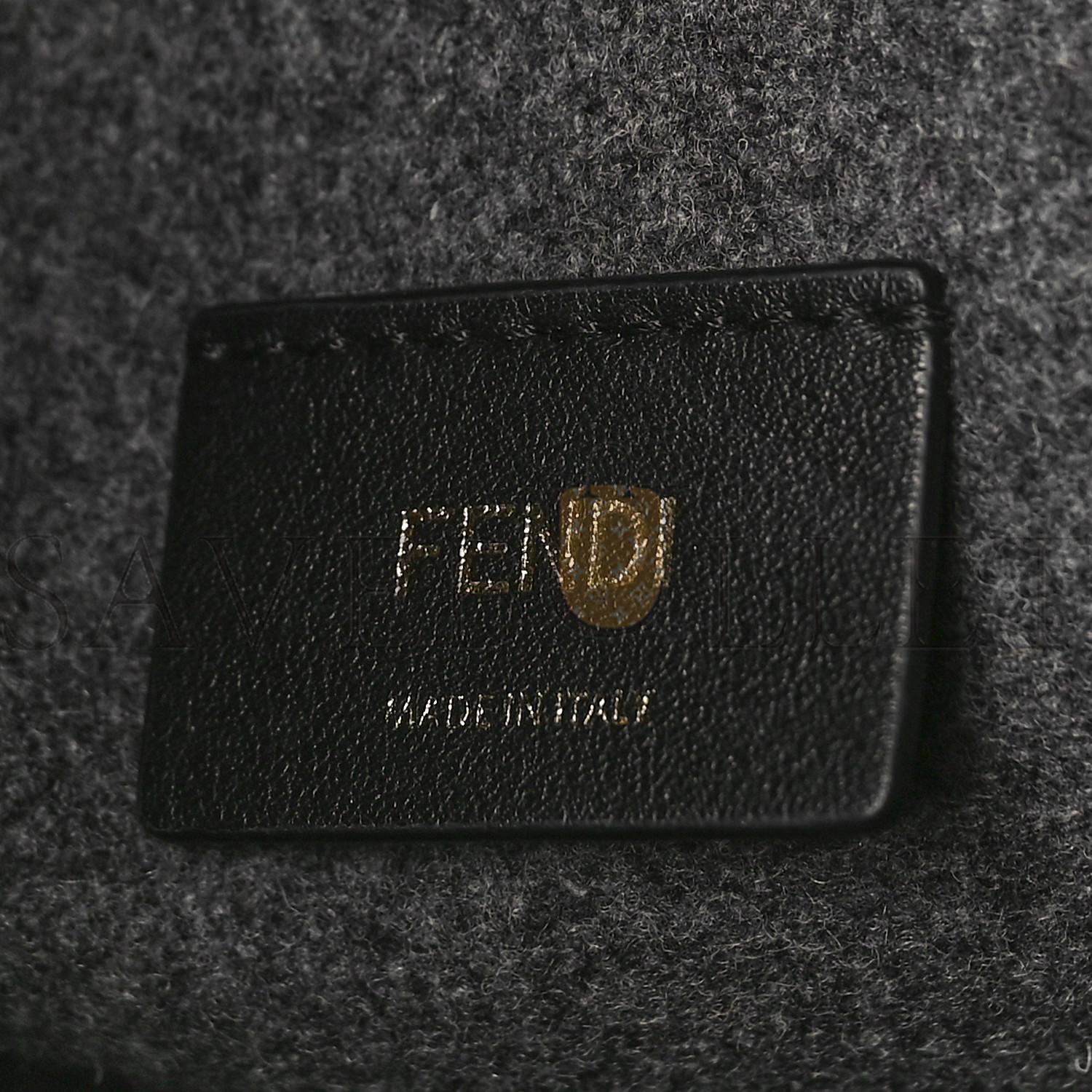 FENDI MELANGE FLANNEL PLEXIGLASS SATIN LOGO EMBROIDERED THREADED EDGE LARGE FENDI SUNSHINE SHOPPER TOTE GRIGIO BLACK (40*34*20cm) FENDI MELANGE FLANNEL PLEXIGLASS SATIN LOGO EMBROIDERED THREADED EDGE LARGE FENDI SUNSHINE SHOPPER TOTE GRIGIO BLACK (40*34*20cm)