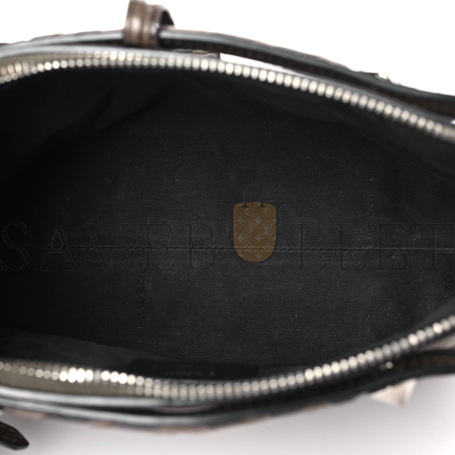FENDI VITELLO DOLCE BI-COLOR FF 1974 EMBOSSED MINI BY THE WAY BOSTON BAG MAYA BLACK (22*14*10cm) FENDI VITELLO DOLCE BI-COLOR FF 1974 EMBOSSED MINI BY THE WAY BOSTON BAG MAYA BLACK (22*14*10cm)
