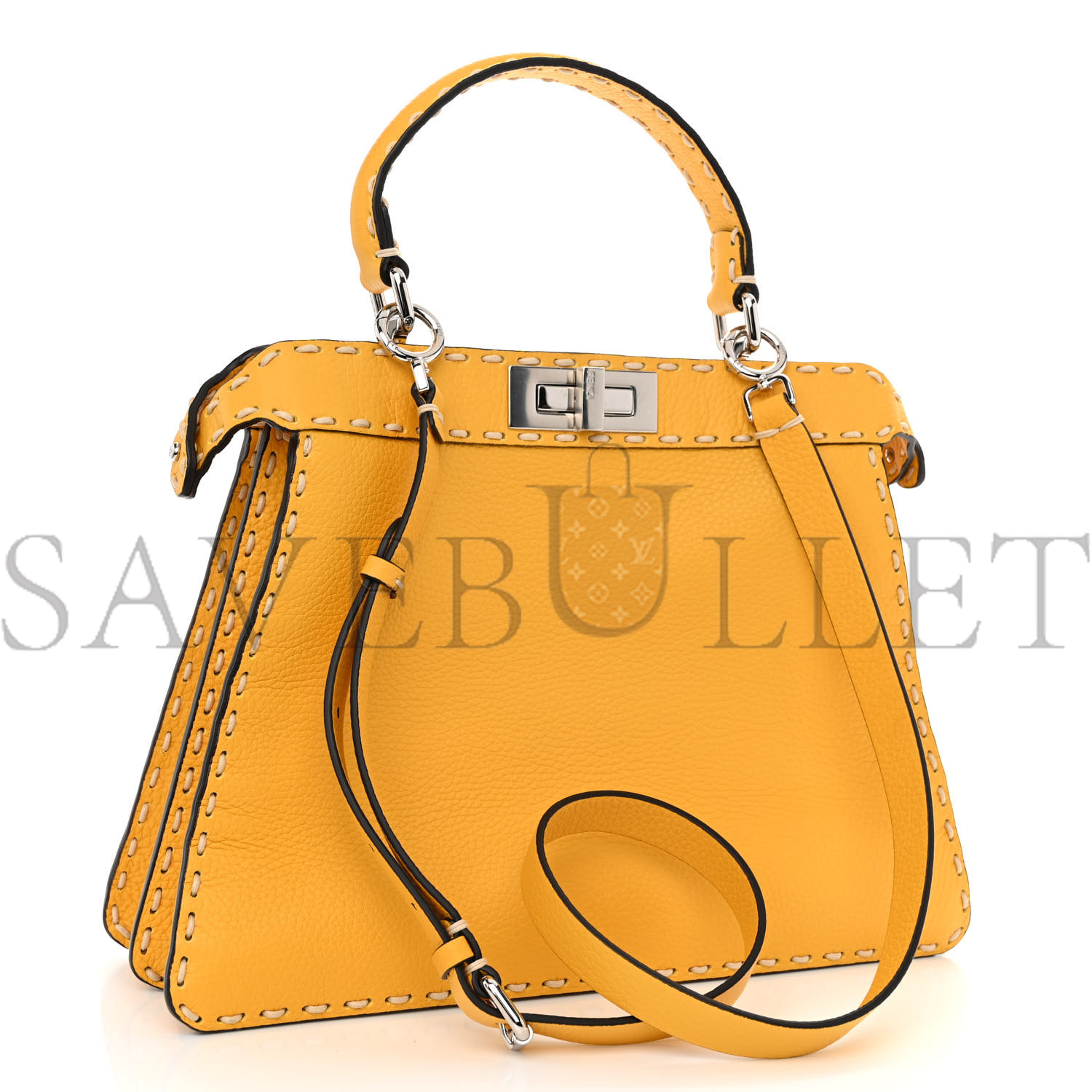 FENDI VITELLO GRANATO CAMOSCIO SELLERIA MACRO STITCHINGS MEDIUM PEEKABOO I SEE U SATCHEL MIMOSA (34*25*10cm) FENDI VITELLO GRANATO CAMOSCIO SELLERIA MACRO STITCHINGS MEDIUM PEEKABOO I SEE U SATCHEL MIMOSA (34*25*10cm)