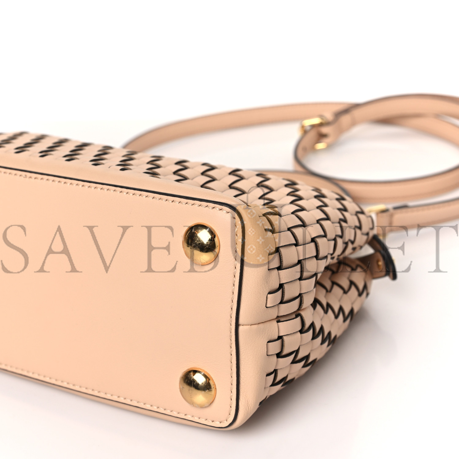 FENDI VITELLO GRACE INTRECCIO MINI PEEKABOO ICONIC SATCHEL LIGHT ROSE (23*18*10cm) FENDI VITELLO GRACE INTRECCIO MINI PEEKABOO ICONIC SATCHEL LIGHT ROSE (23*18*10cm)