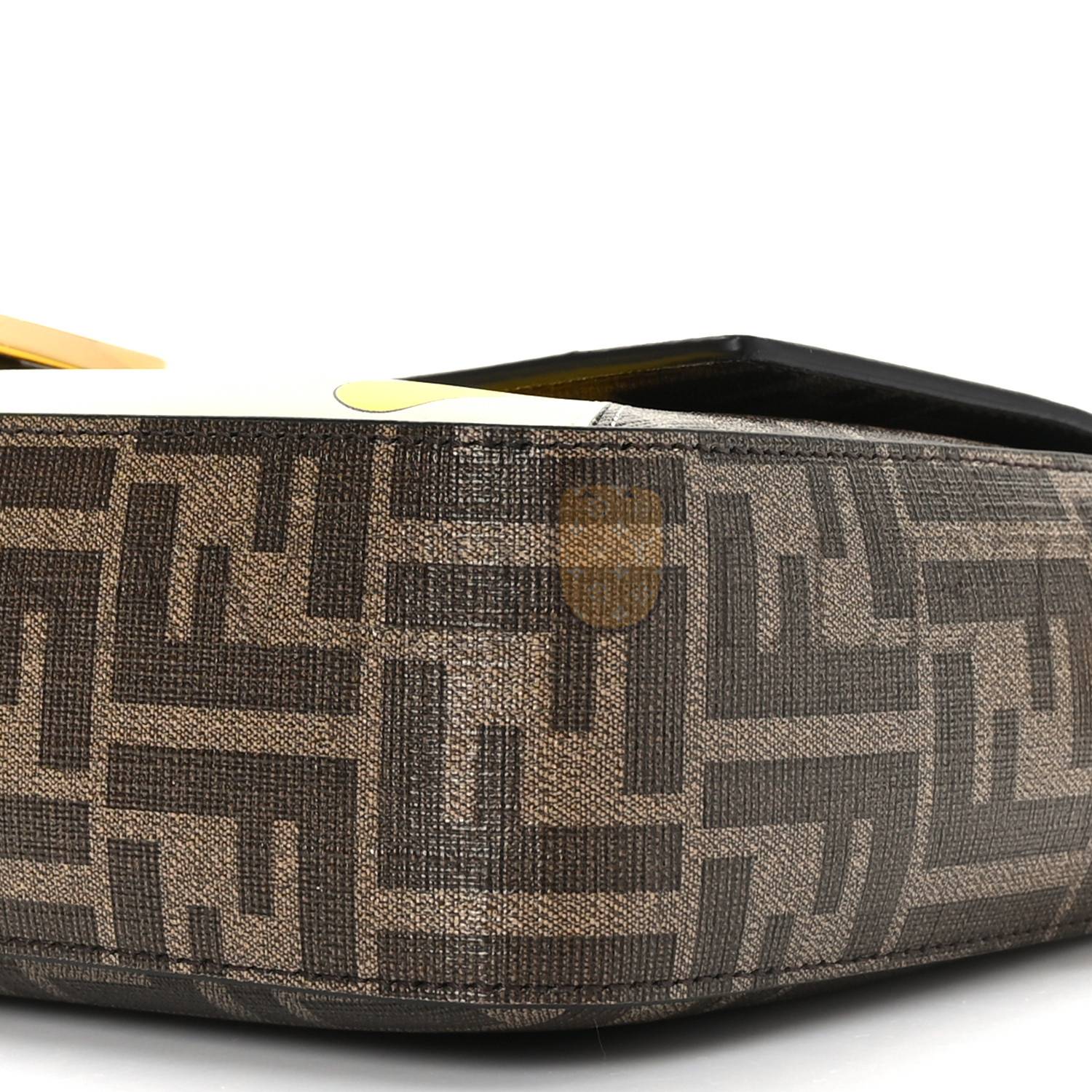 FENDI GLAZED FABRIC FF 1974 HAIRDO GIRLS INLAY BAGUETTE MOGANO PANNA MULTICOLOR (27*15*6cm) FENDI GLAZED FABRIC FF 1974 HAIRDO GIRLS INLAY BAGUETTE MOGANO PANNA MULTICOLOR (27*15*6cm)