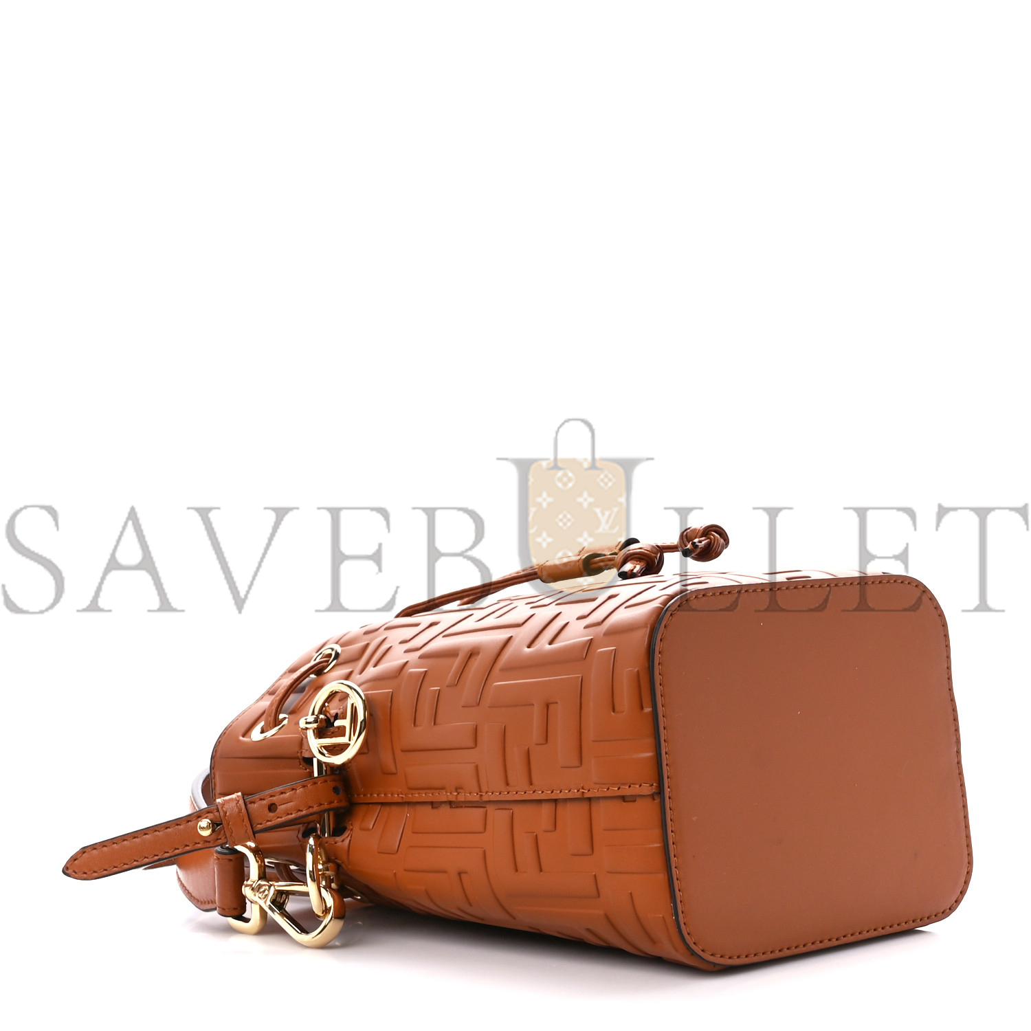 FENDI VITELLO LIBERTY F IS FENDI FF 1974 EMBOSSED MINI MON TRESOR BUCKET BAG BRANDY (20*13*11cm) FENDI VITELLO LIBERTY F IS FENDI FF 1974 EMBOSSED MINI MON TRESOR BUCKET BAG BRANDY (20*13*11cm)