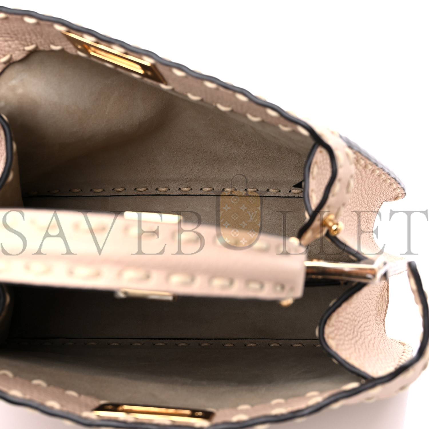 FENDI VITELLO GRANATO CAMOSCIO SELLERIA MACRO STITCHINGS SMALL PEEKABOO I SEE U SATCHEL ROSA PLASTER (27*20*11cm) FENDI VITELLO GRANATO CAMOSCIO SELLERIA MACRO STITCHINGS SMALL PEEKABOO I SEE U SATCHEL ROSA PLASTER (27*20*11cm)