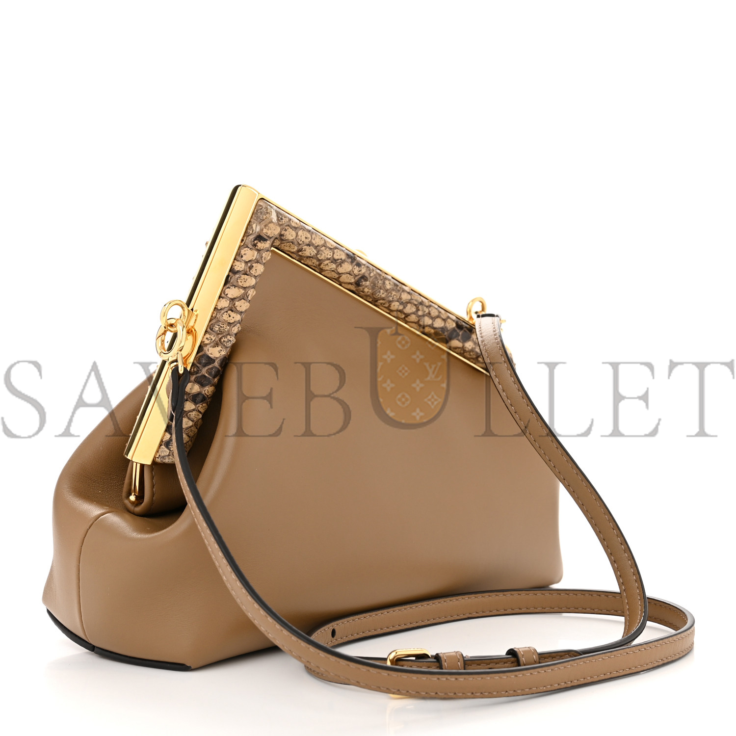 FENDI SHINY NAPPA SNAKESKIN SMALL FENDI FIRST SAND MAKE UP (26*18*9.5cm) FENDI SHINY NAPPA SNAKESKIN SMALL FENDI FIRST SAND MAKE UP (26*18*9.5cm)