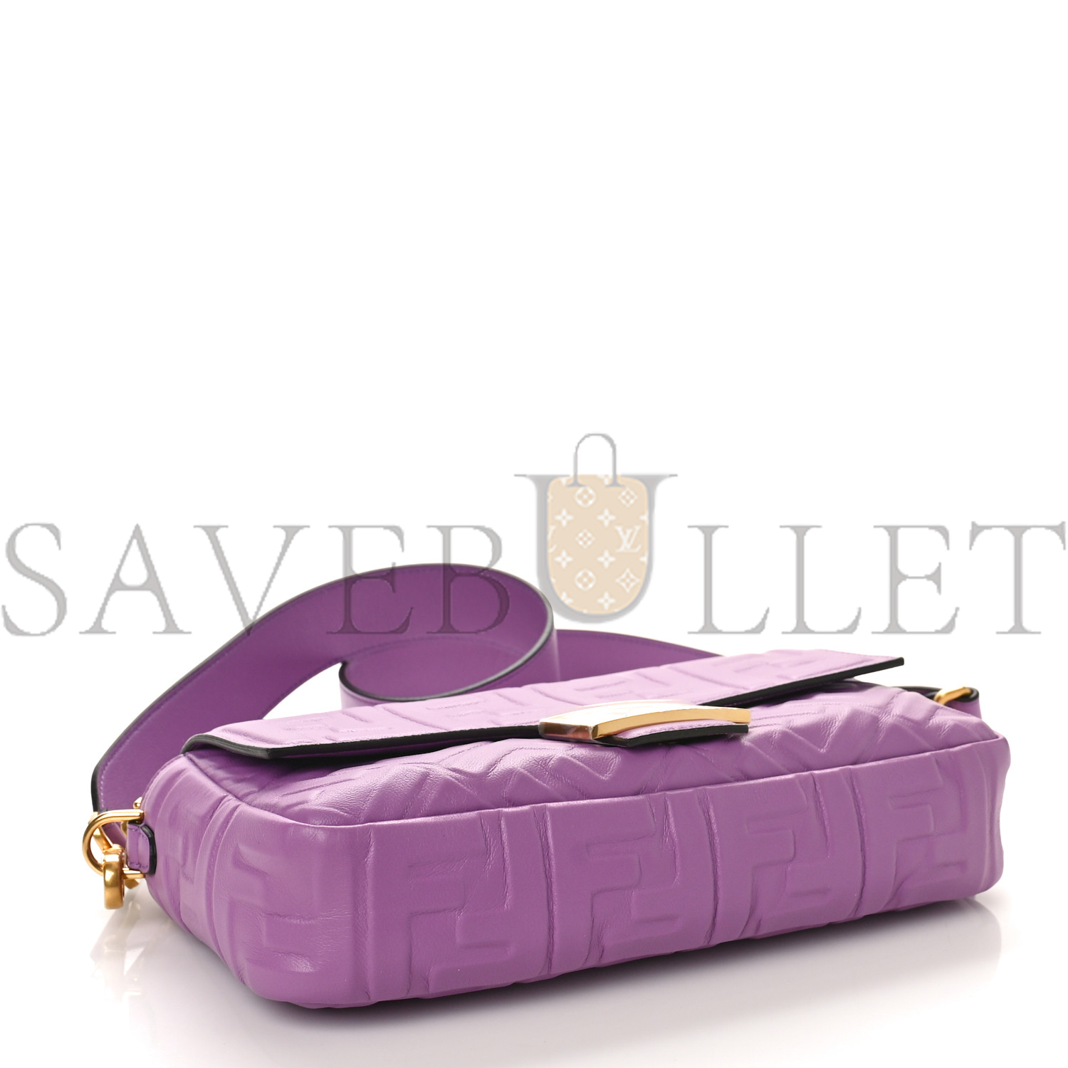 FENDI NAPPA FF 1974 EMBOSSED BAGUETTE AGAPANTO (26*14*6cm) FENDI NAPPA FF 1974 EMBOSSED BAGUETTE AGAPANTO (26*14*6cm)