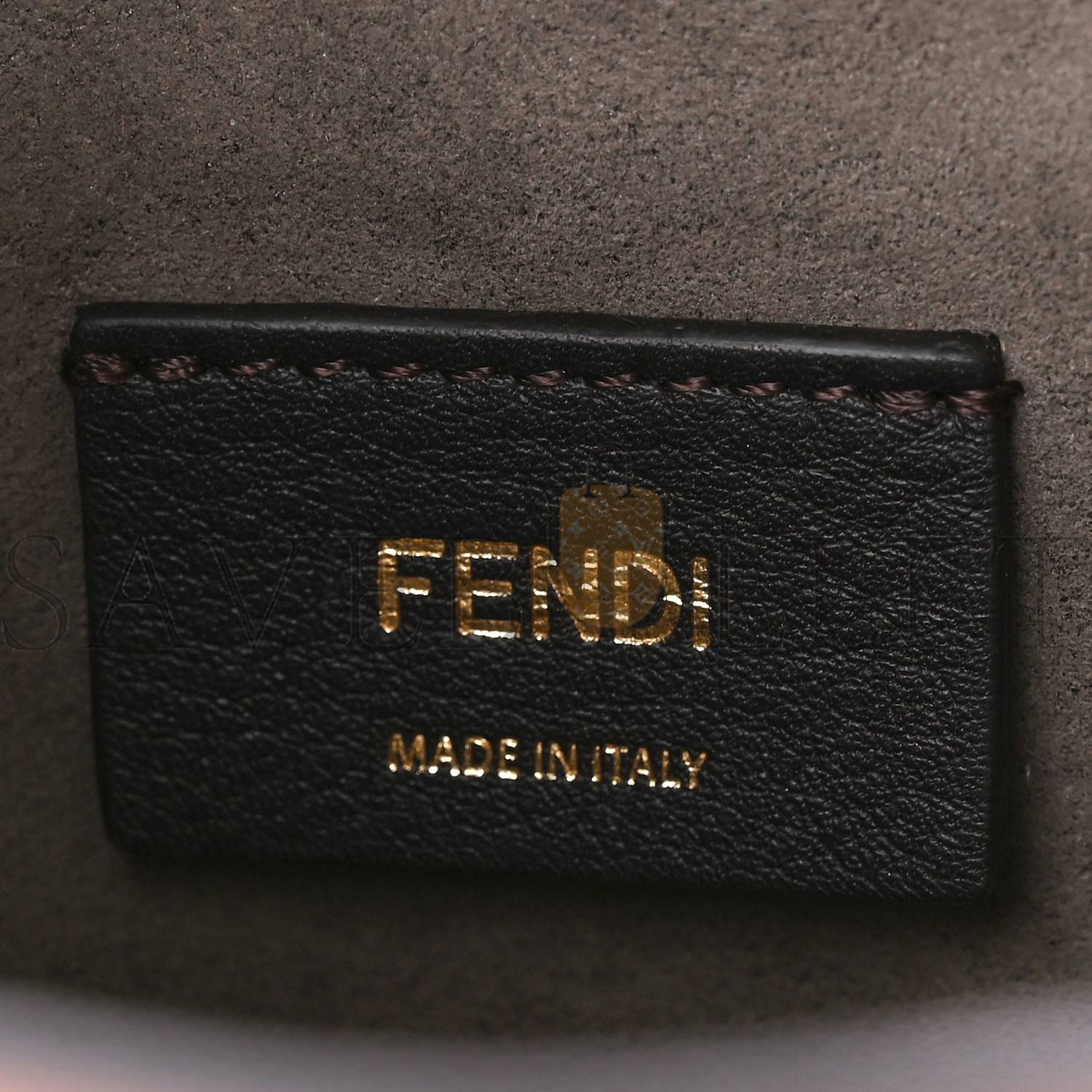FENDI VITELLO LIBERTY F IS FENDI FF 1974 EMBOSSED MINI MON TRESOR BUCKET BAG BRANDY (20*13*11cm) FENDI VITELLO LIBERTY F IS FENDI FF 1974 EMBOSSED MINI MON TRESOR BUCKET BAG BRANDY (20*13*11cm)
