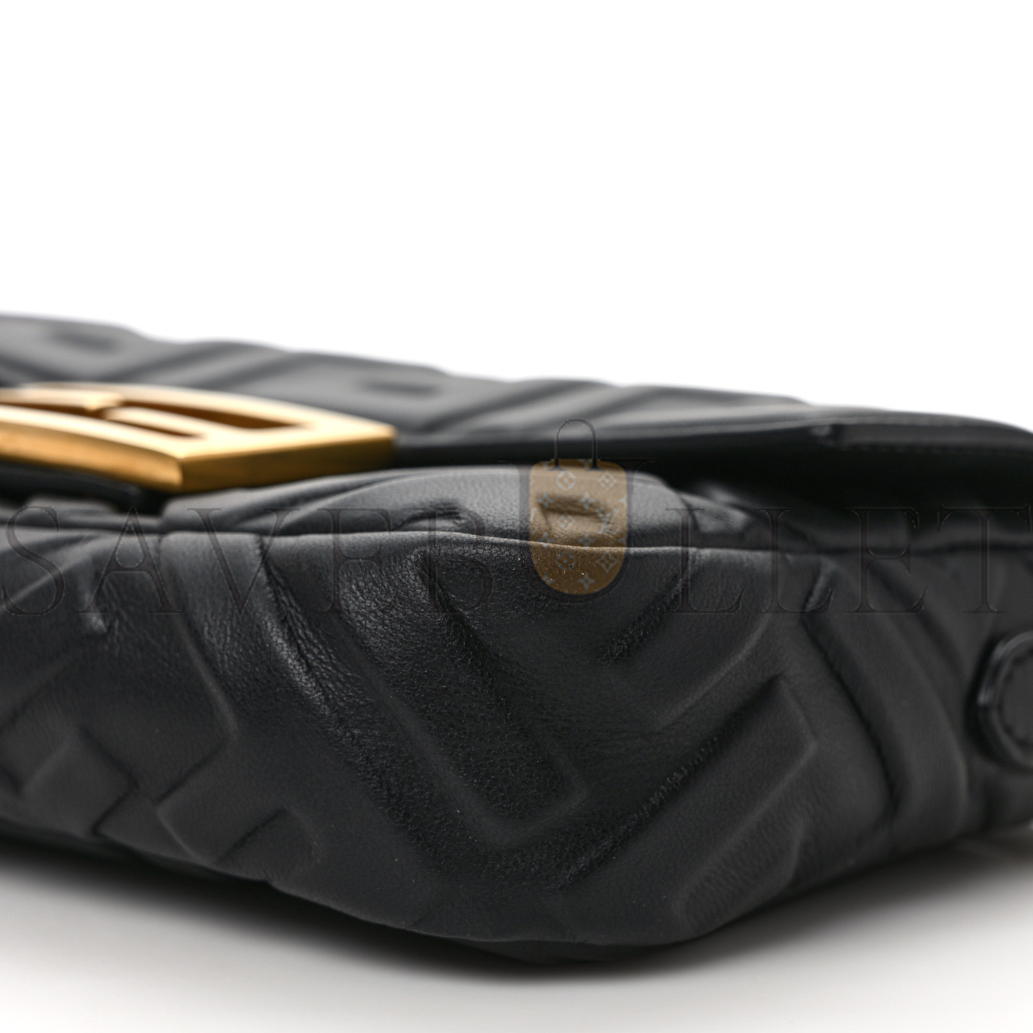 FENDI NAPPA FF 1974 EMBOSSED MINI BAGUETTE BLACK (18*12*4cm) FENDI NAPPA FF 1974 EMBOSSED MINI BAGUETTE BLACK (18*12*4cm)