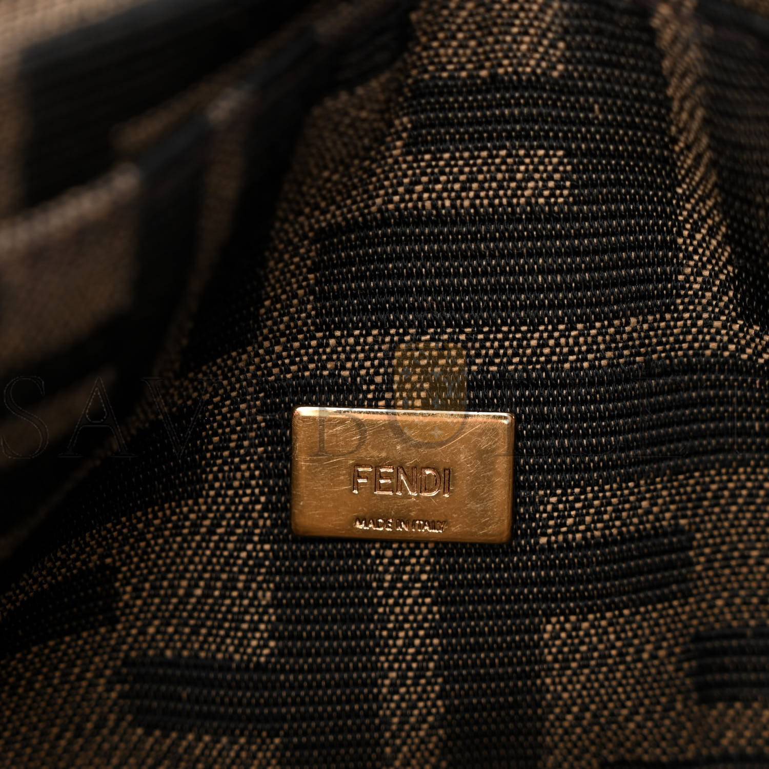 FENDI FABRIC JACQUARD FF 1974 MINI BAGUETTE TOBACCO MORO BLACK (19*11*5cm) FENDI FABRIC JACQUARD FF 1974 MINI BAGUETTE TOBACCO MORO BLACK (19*11*5cm)