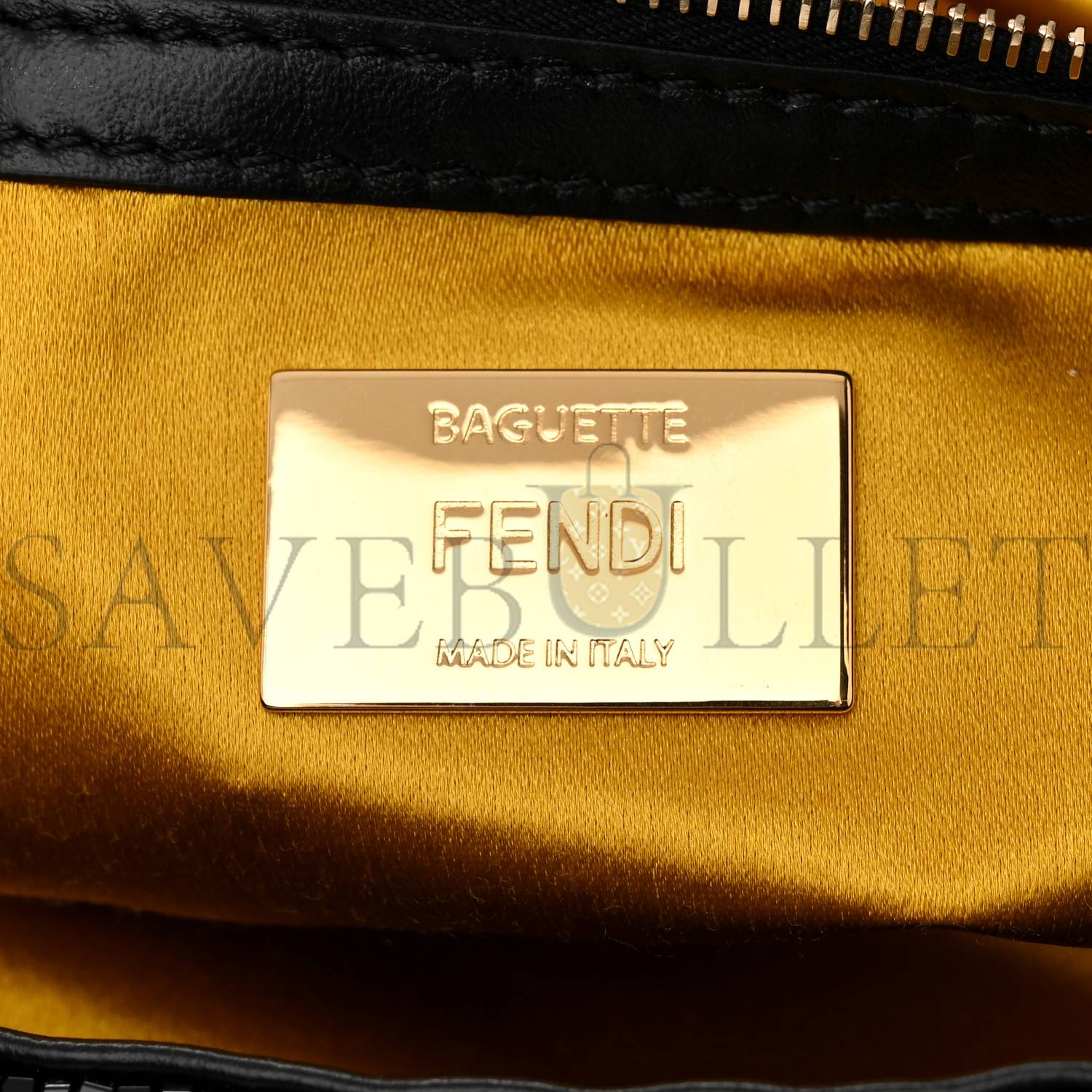 FENDI SEQUIN PAILLETTES SHINY NAPPA SEX AND THE CITY BAGUETTE BLACK (27*15*6cm) FENDI SEQUIN PAILLETTES SHINY NAPPA SEX AND THE CITY BAGUETTE BLACK (27*15*6cm)