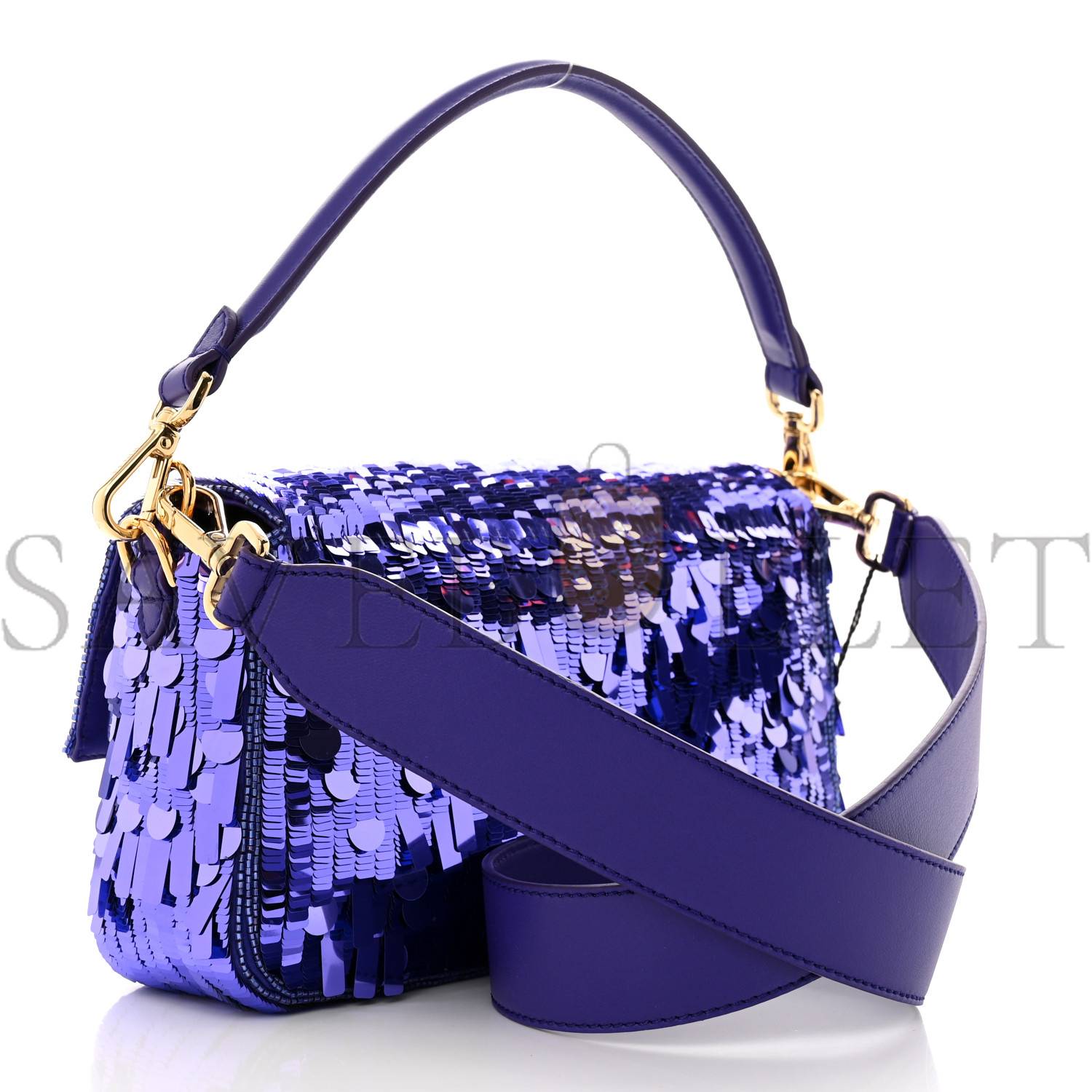FENDI SEQUIN PAILLETTES SHINY NAPPA SEX AND THE CITY BAGUETTE VIOLA PURPLE RAIN (27*15*6cm) FENDI SEQUIN PAILLETTES SHINY NAPPA SEX AND THE CITY BAGUETTE VIOLA PURPLE RAIN (27*15*6cm)