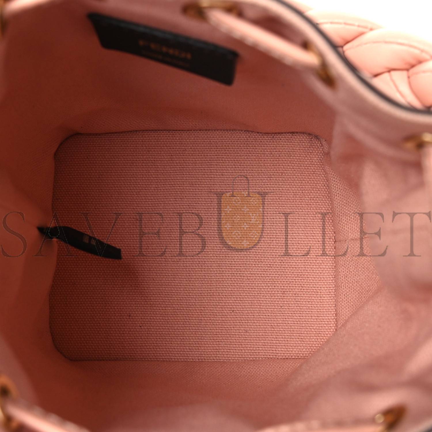 FENDI CANVAS NAPPA F IS FENDI FF EMBROIDERED MINI MON TRESOR BUCKET BAG BABY PINK (18*12*10cm) FENDI CANVAS NAPPA F IS FENDI FF EMBROIDERED MINI MON TRESOR BUCKET BAG BABY PINK (18*12*10cm)