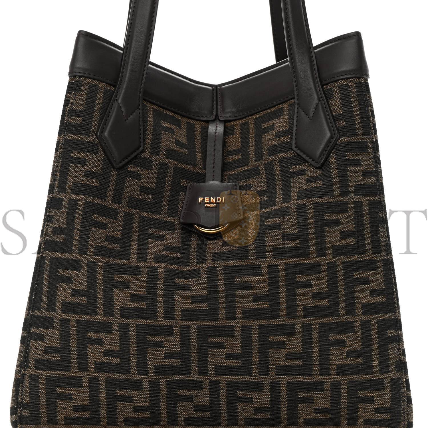 FENDI FABRIC JACQUARD VITELLO GRACE FF 1974 MEDIUM FENDI ORIGAMI TOBACCO MORO EBANO (27*26*15cm) FENDI FABRIC JACQUARD VITELLO GRACE FF 1974 MEDIUM FENDI ORIGAMI TOBACCO MORO EBANO (27*26*15cm)