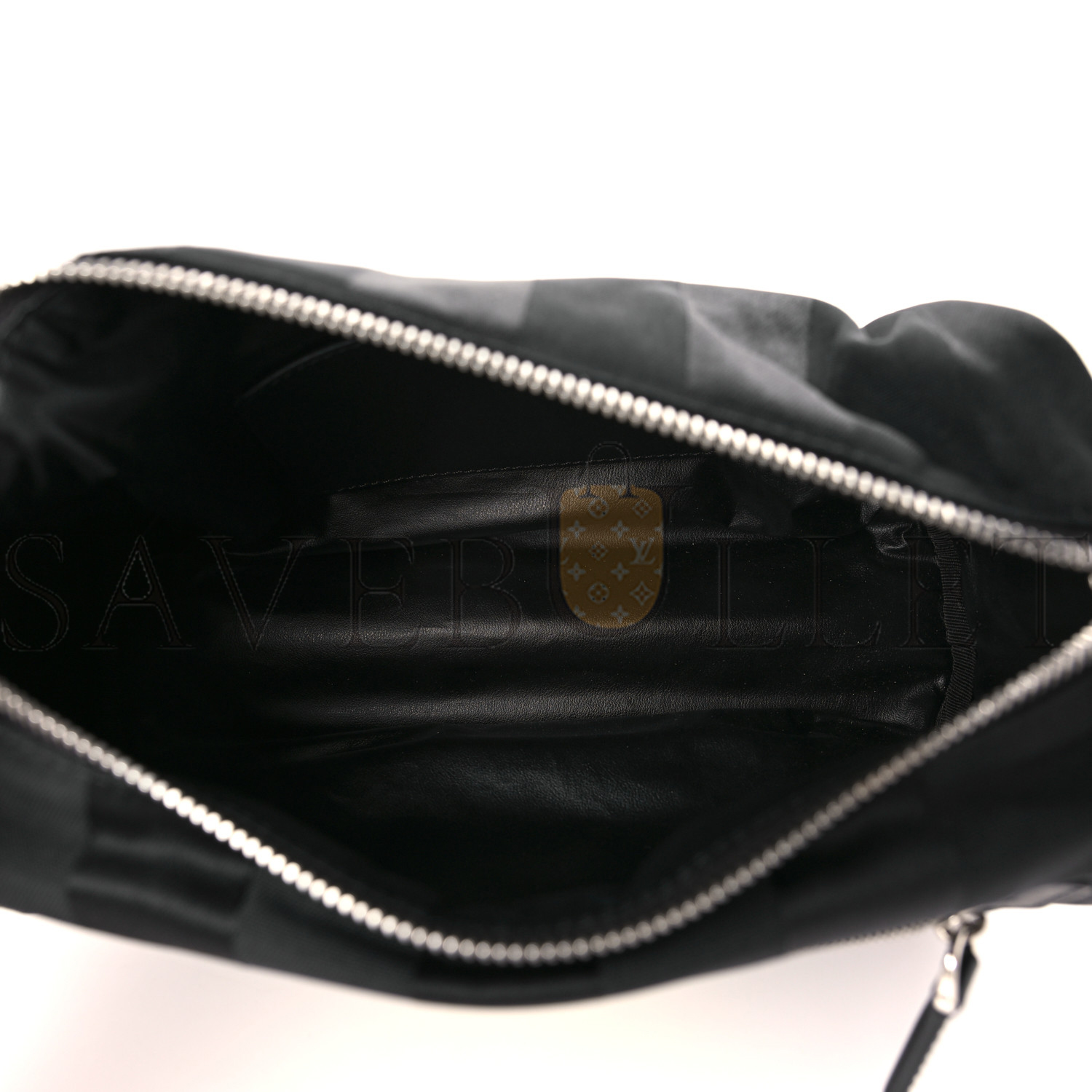 FENDI RECYCLED NYLON VITELLO GRACE LIGHT PEQUIN LOGO TRAVEL POUCH BLACK SUNFLOWER (25*13*11cm) FENDI RECYCLED NYLON VITELLO GRACE LIGHT PEQUIN LOGO TRAVEL POUCH BLACK SUNFLOWER (25*13*11cm)