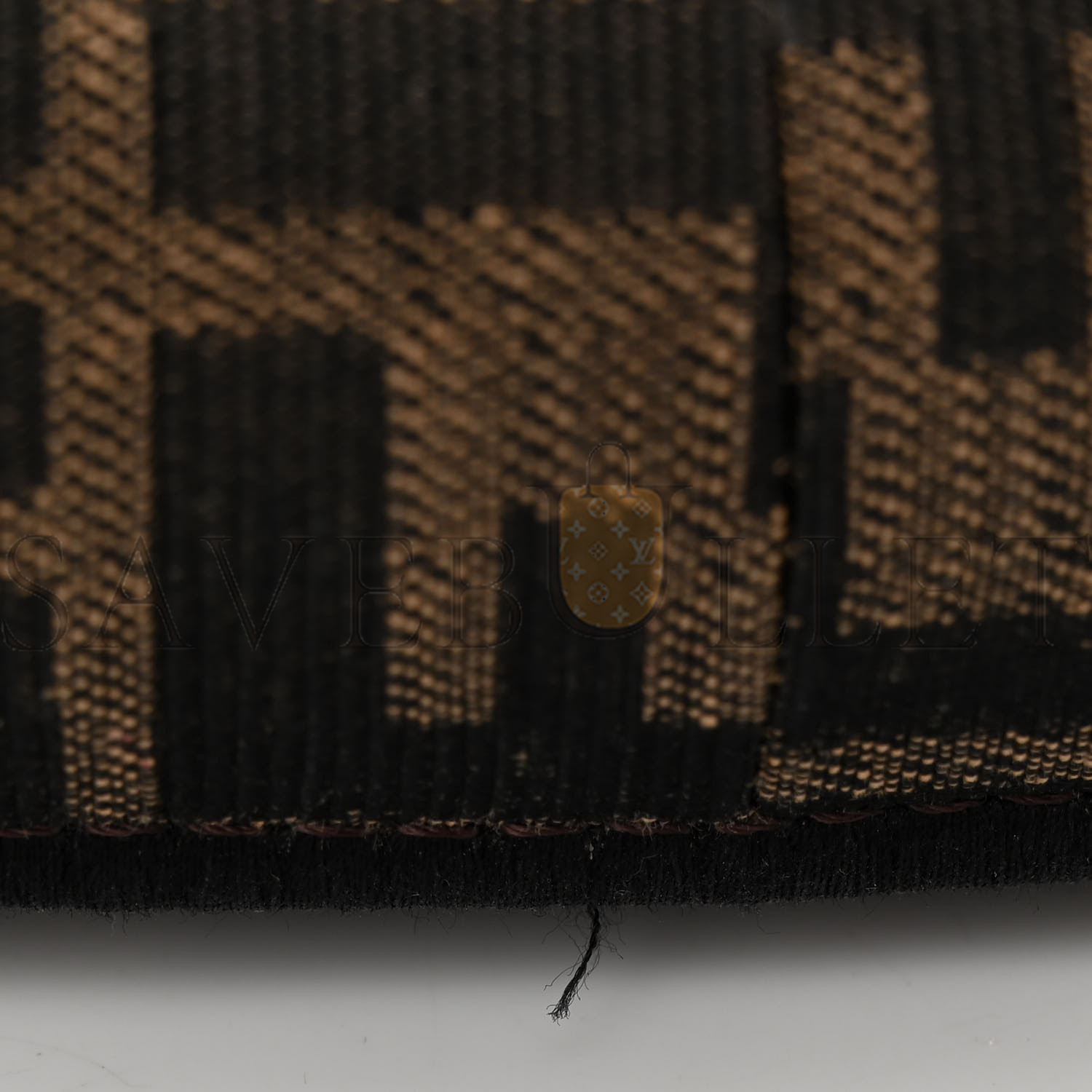 FENDI FABRIC JACQUARD FF 1974 MINI BAGUETTE TOBACCO MORO BLACK (19*11*5cm) FENDI FABRIC JACQUARD FF 1974 MINI BAGUETTE TOBACCO MORO BLACK (19*11*5cm)