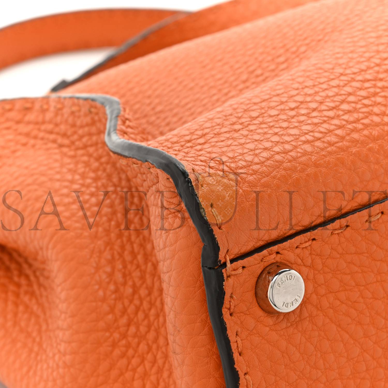 FENDI CUOIO ROMANO SELLERIA BI-COLOR MEDIUM PEEKABOO ICONIC SATCHEL ORANGE STONE (34*26*13cm) FENDI CUOIO ROMANO SELLERIA BI-COLOR MEDIUM PEEKABOO ICONIC SATCHEL ORANGE STONE (34*26*13cm)
