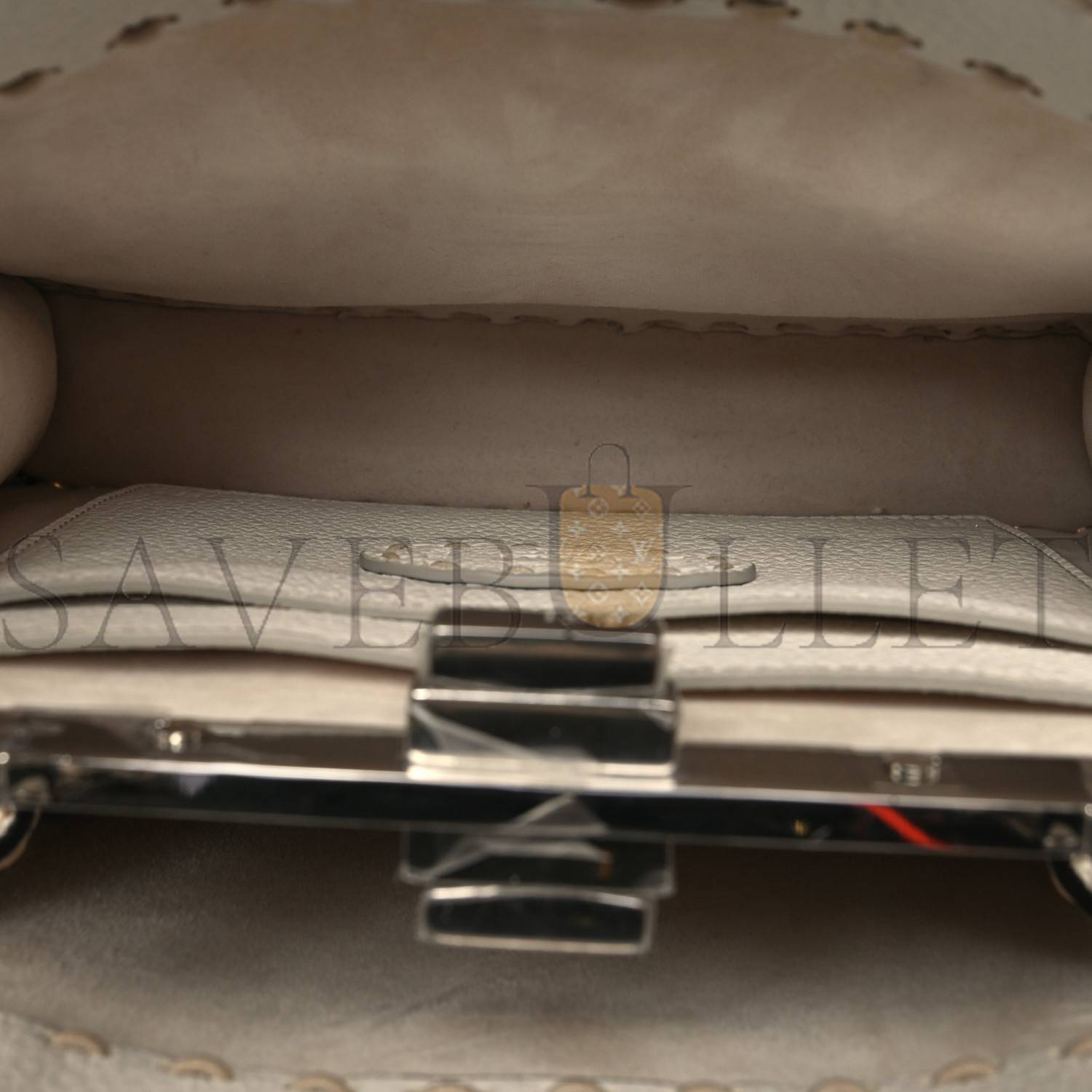 FENDI VITELLO GRANATO CAMOSCIO ELAPHE PYTHON PRINT MACRO STITCHINGS SMALL PEEKABOO I SEE U ICONIC SATCHEL WHITE ROCCIA (33*25*11cm) FENDI VITELLO GRANATO CAMOSCIO ELAPHE PYTHON PRINT MACRO STITCHINGS SMALL PEEKABOO I SEE U ICONIC SATCHEL WHITE ROCCIA (33*25*11cm)