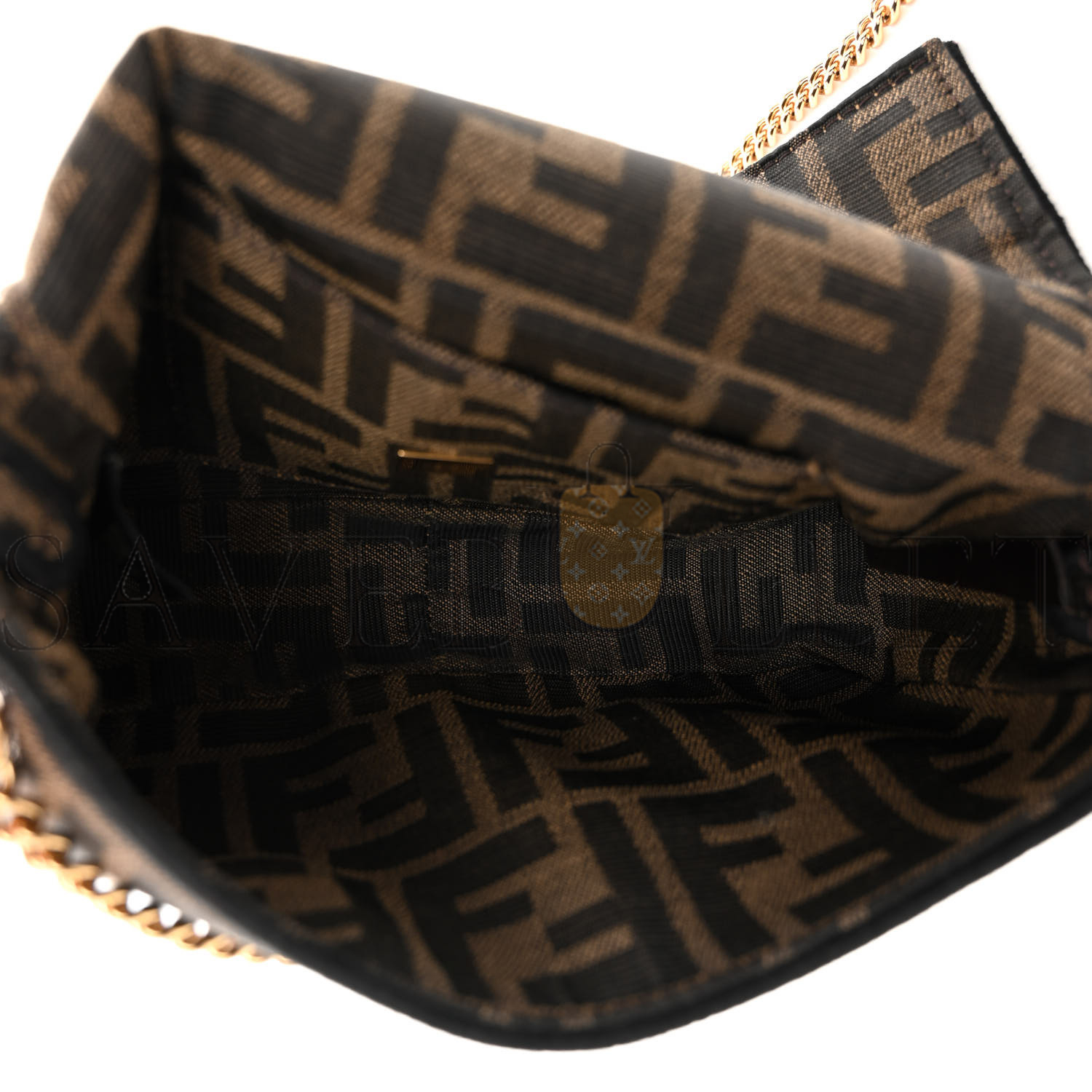 FENDI FABRIC JACQUARD FF 1974 MINI BAGUETTE TOBACCO MORO BLACK (19*11*5cm) FENDI FABRIC JACQUARD FF 1974 MINI BAGUETTE TOBACCO MORO BLACK (19*11*5cm)
